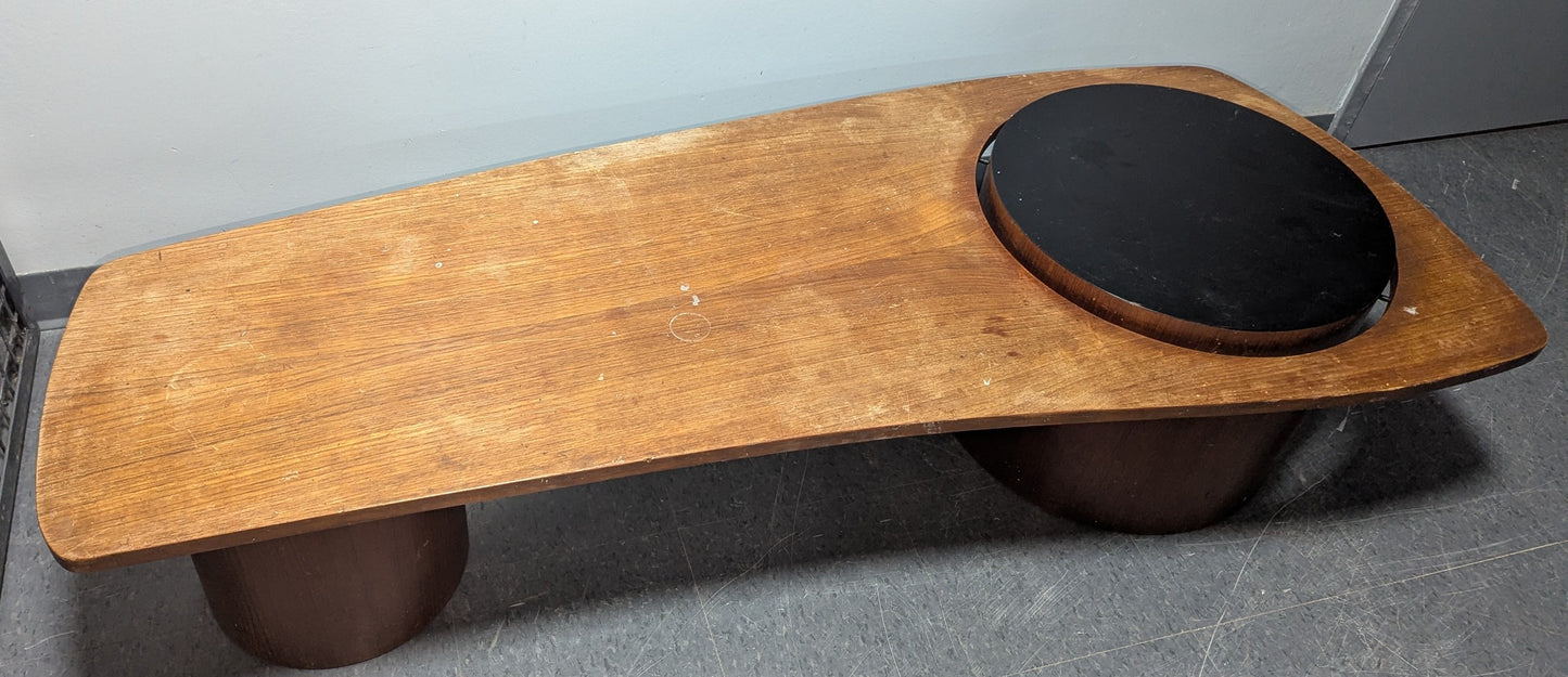 REFINISHED Mid Century Modern Teak Martini Coffee Table by RS Associates