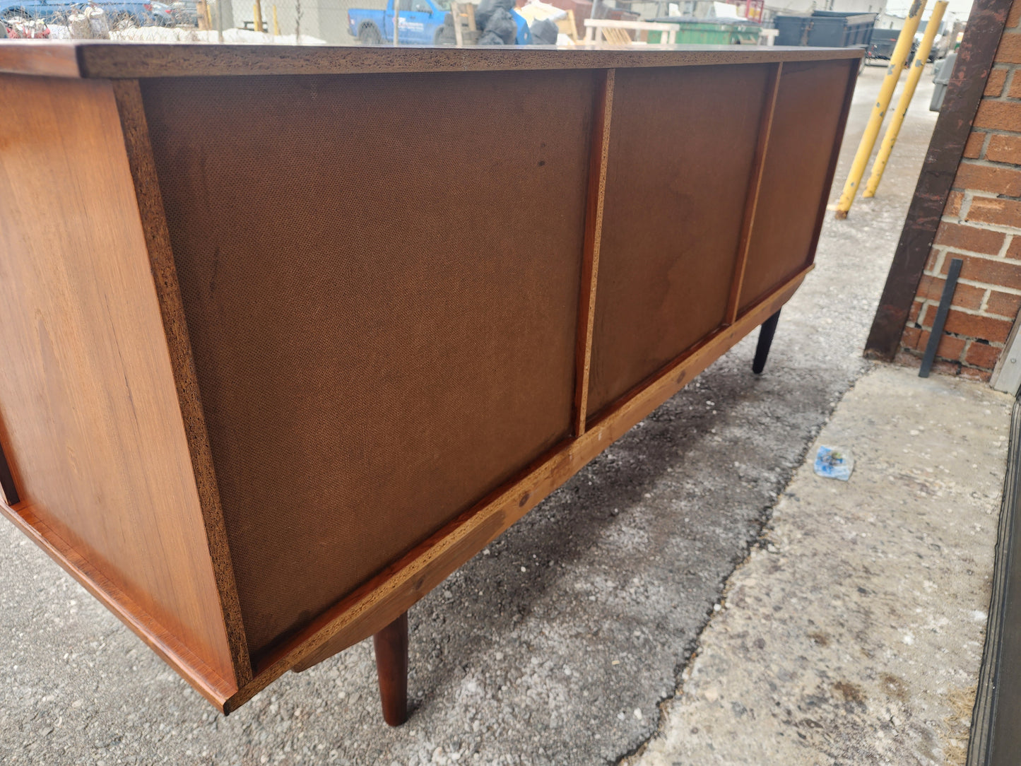 REFINISHED Swedish Mid Century Modern Teak Buffet Sideboard 71"