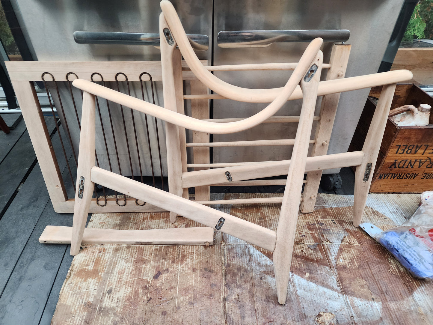 REFINISHED Italian Mid Century Modern Lounge Chair