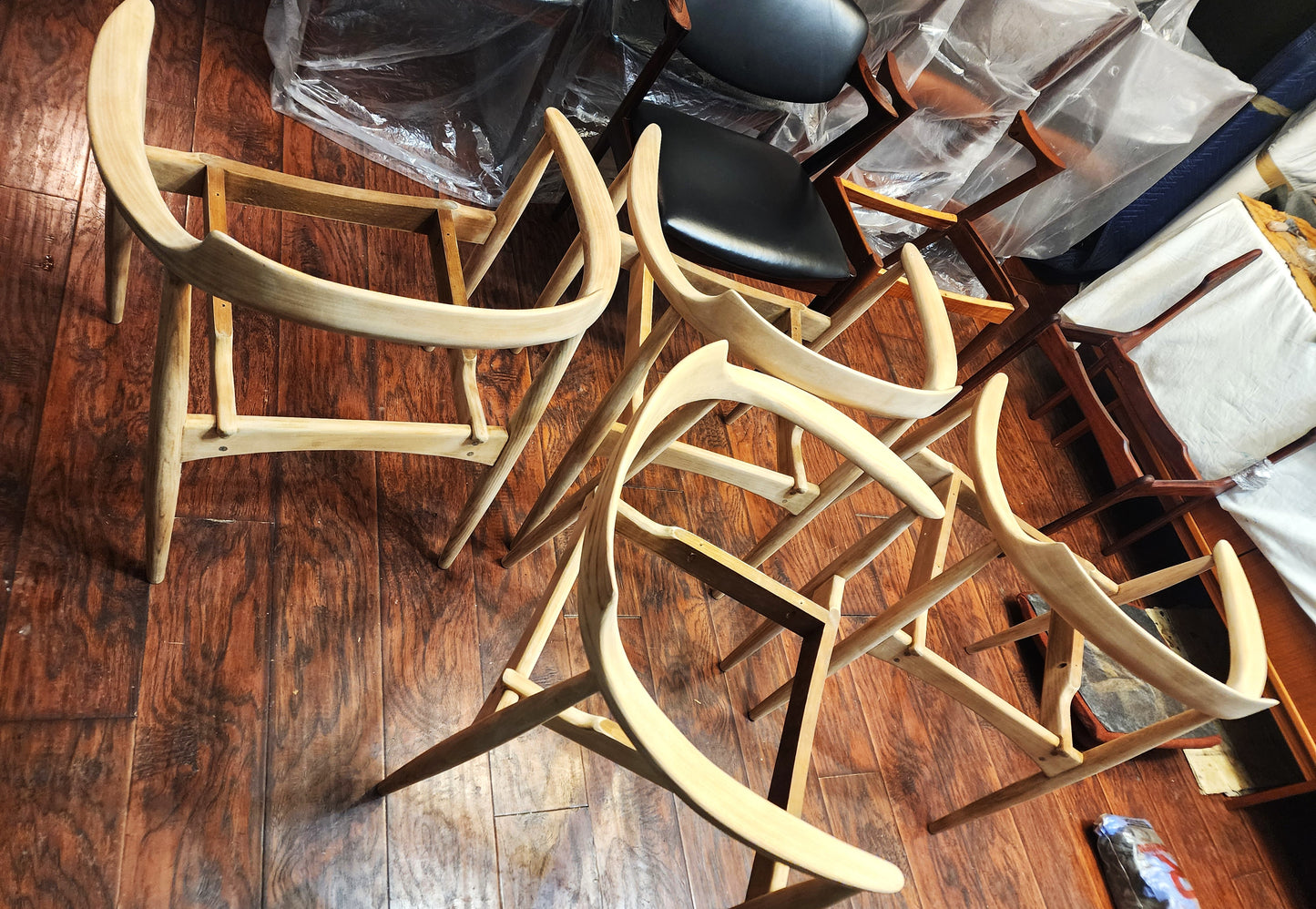 2 REFINISHED Danish Mid Century Modern Armchairs by A.Wahl Iversen, model ST 750