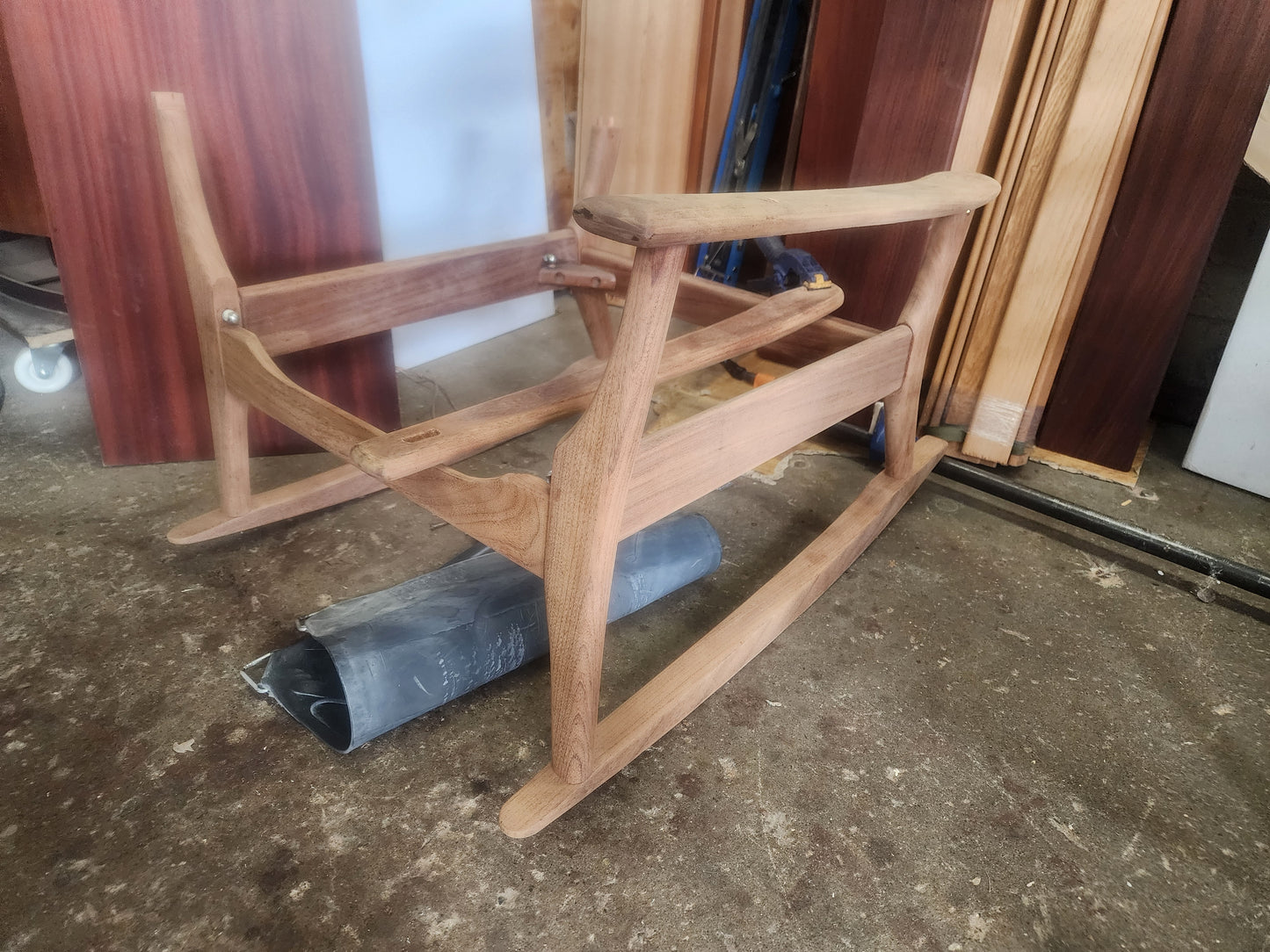 REFINISHED MCM Teak Loveseat Daybed & 3 Armchairs by Toothill, UK REUPHOLSTERED