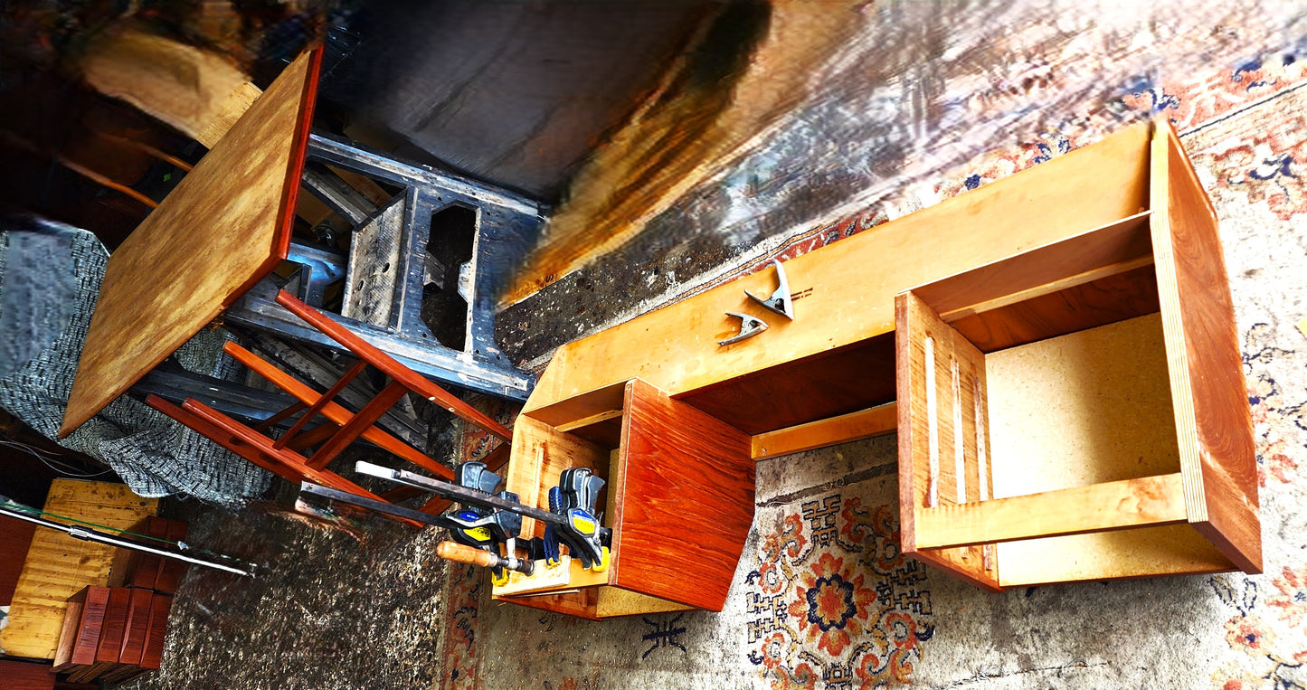 Coming***REFINISHED Danish MCM Teak Desk with Bookcase Back by Gunnar Nielsen for Tibergaard