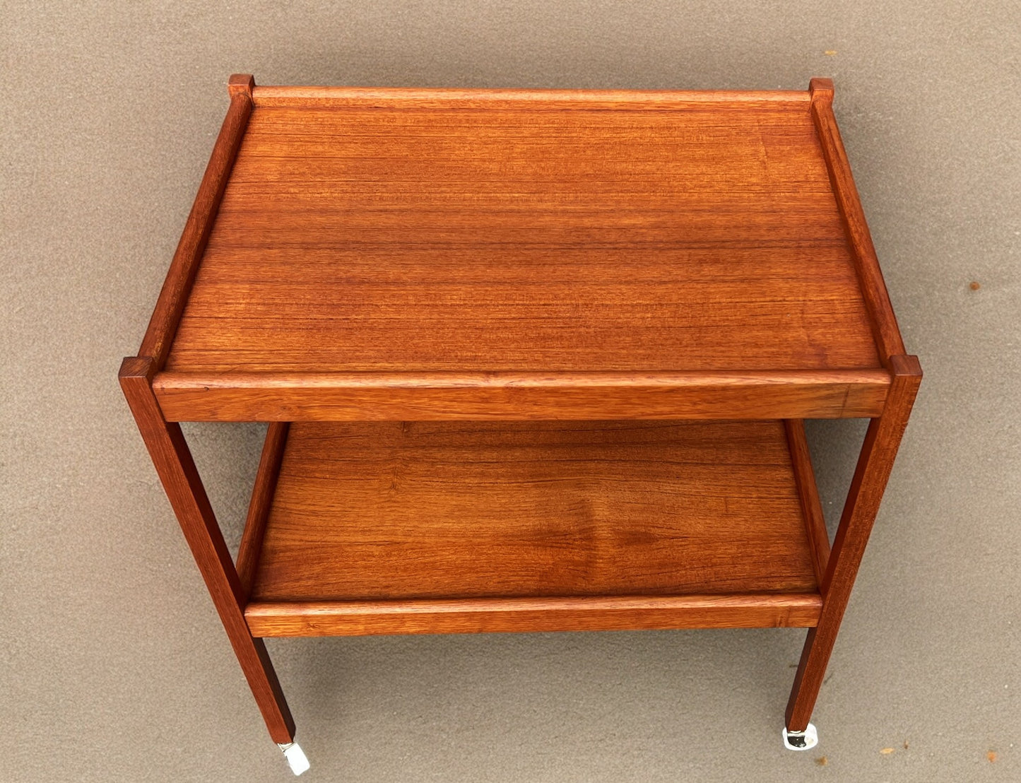 REFINISHED Mid Century Modern Teak Bar Cart