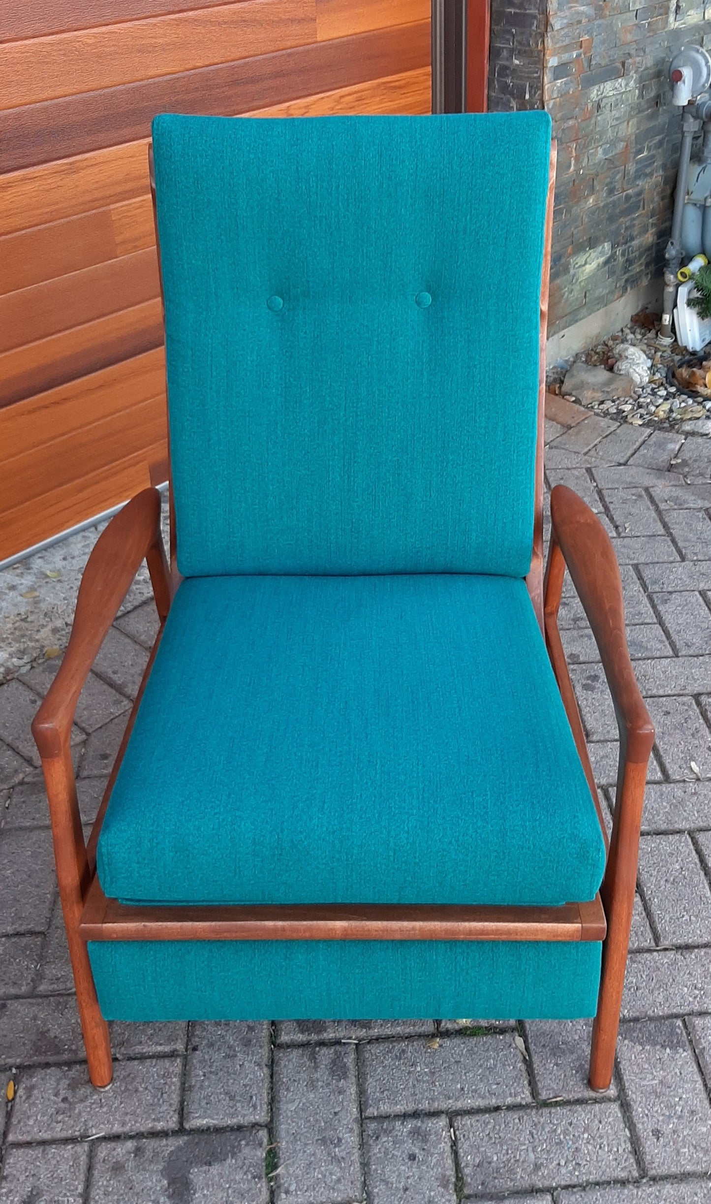 Choose Fabric***RESTORED Mid Century Modern Lounge Chair Reclining, will get NEW Cushions