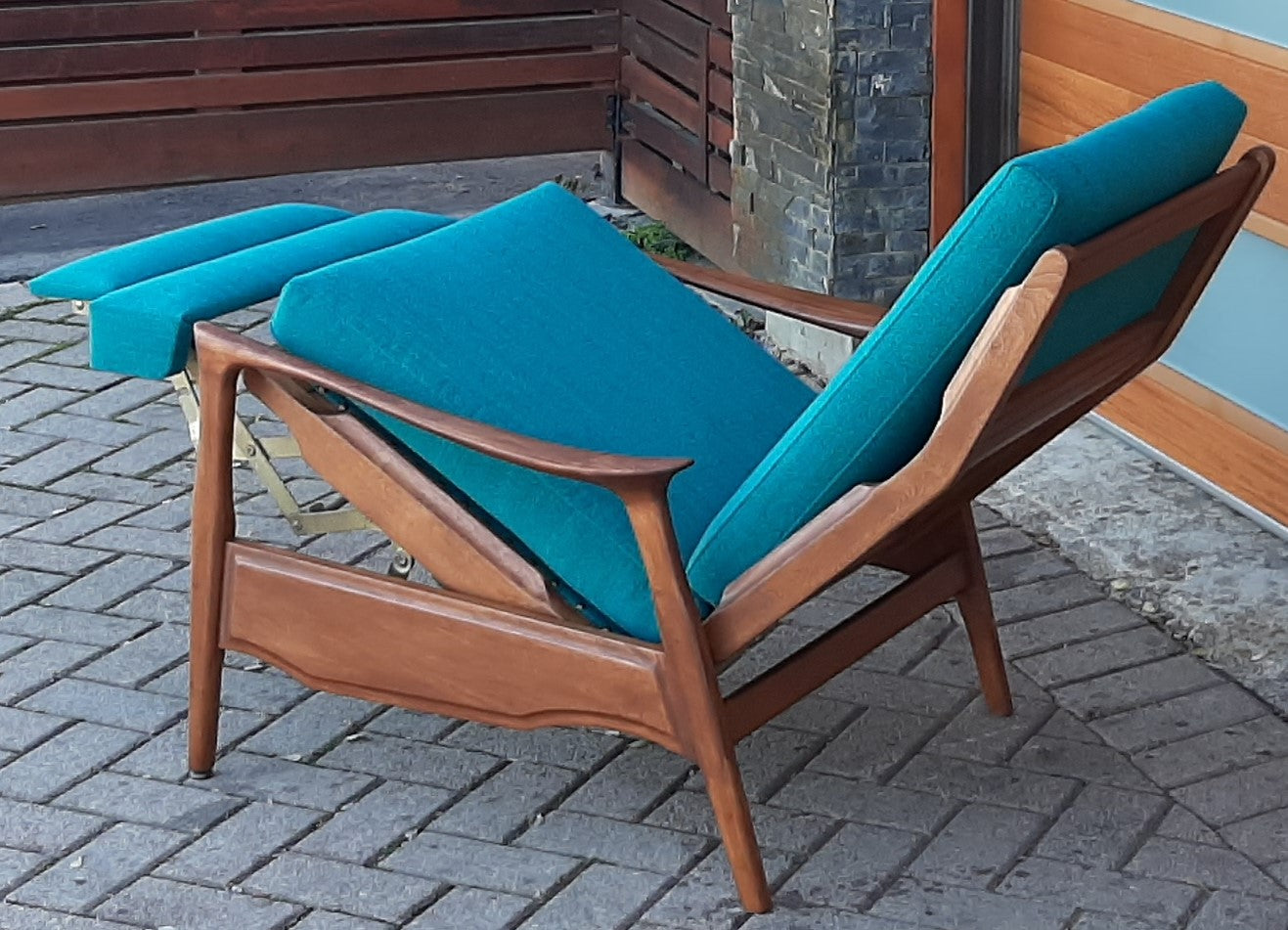 Choose Fabric***RESTORED Mid Century Modern Lounge Chair Reclining, will get NEW Cushions