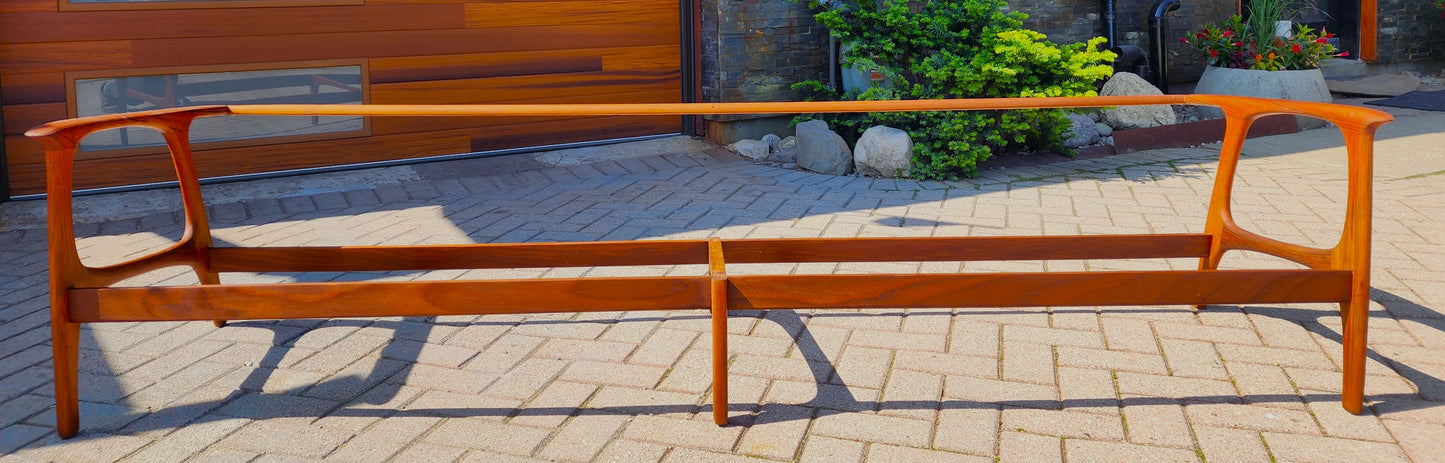 Choose Fabric! REFINISHED Mid Century Modern Teak 4-Seater Sofa by R.Huber