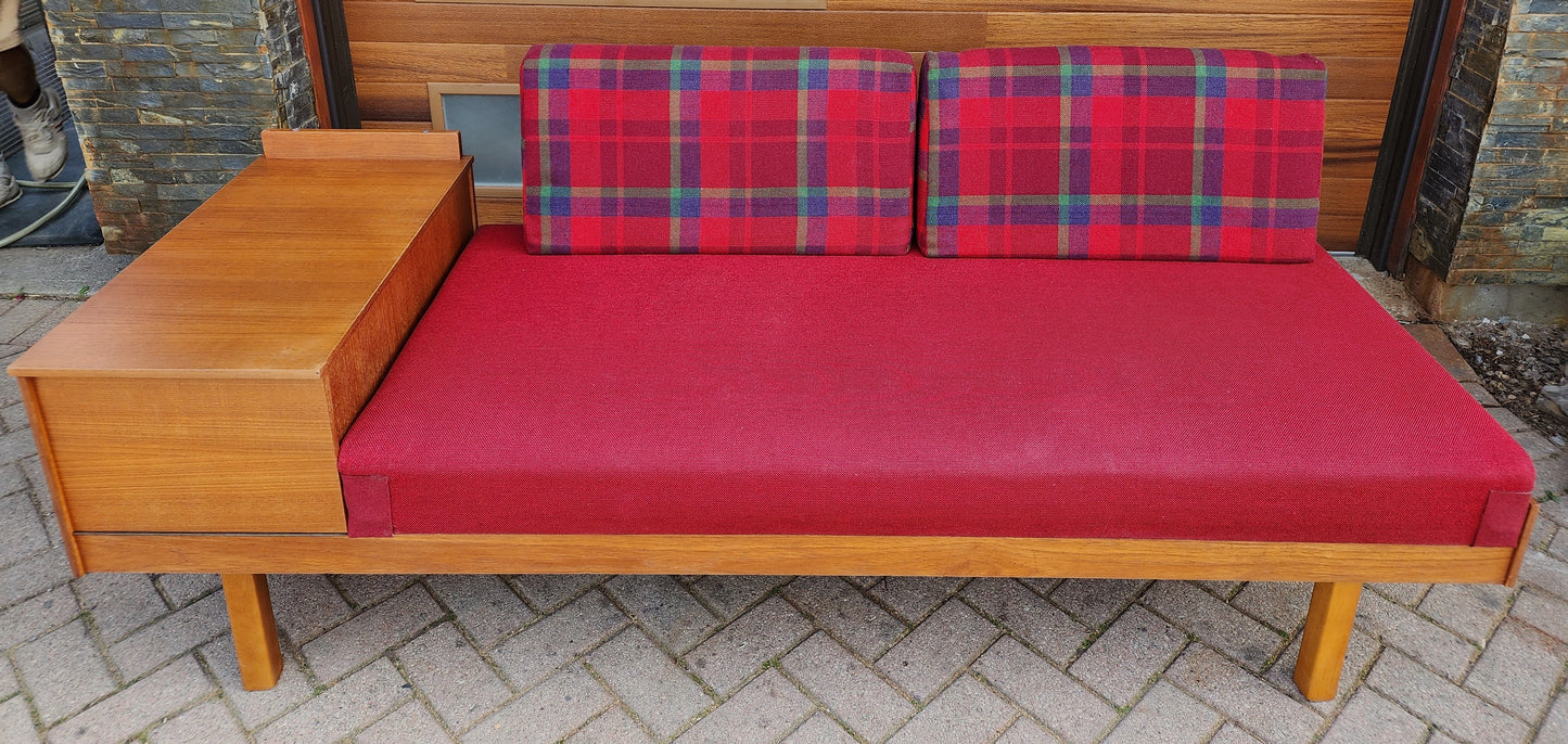 REFINISHED Mid Century Modern Teak Sofa - Bed by Hove Mobler