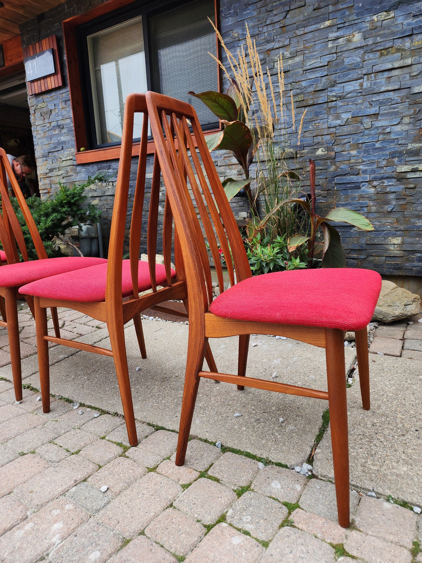 RESTORED Danish MCM Teak Eva Dining Chairs by Niels Kofoed