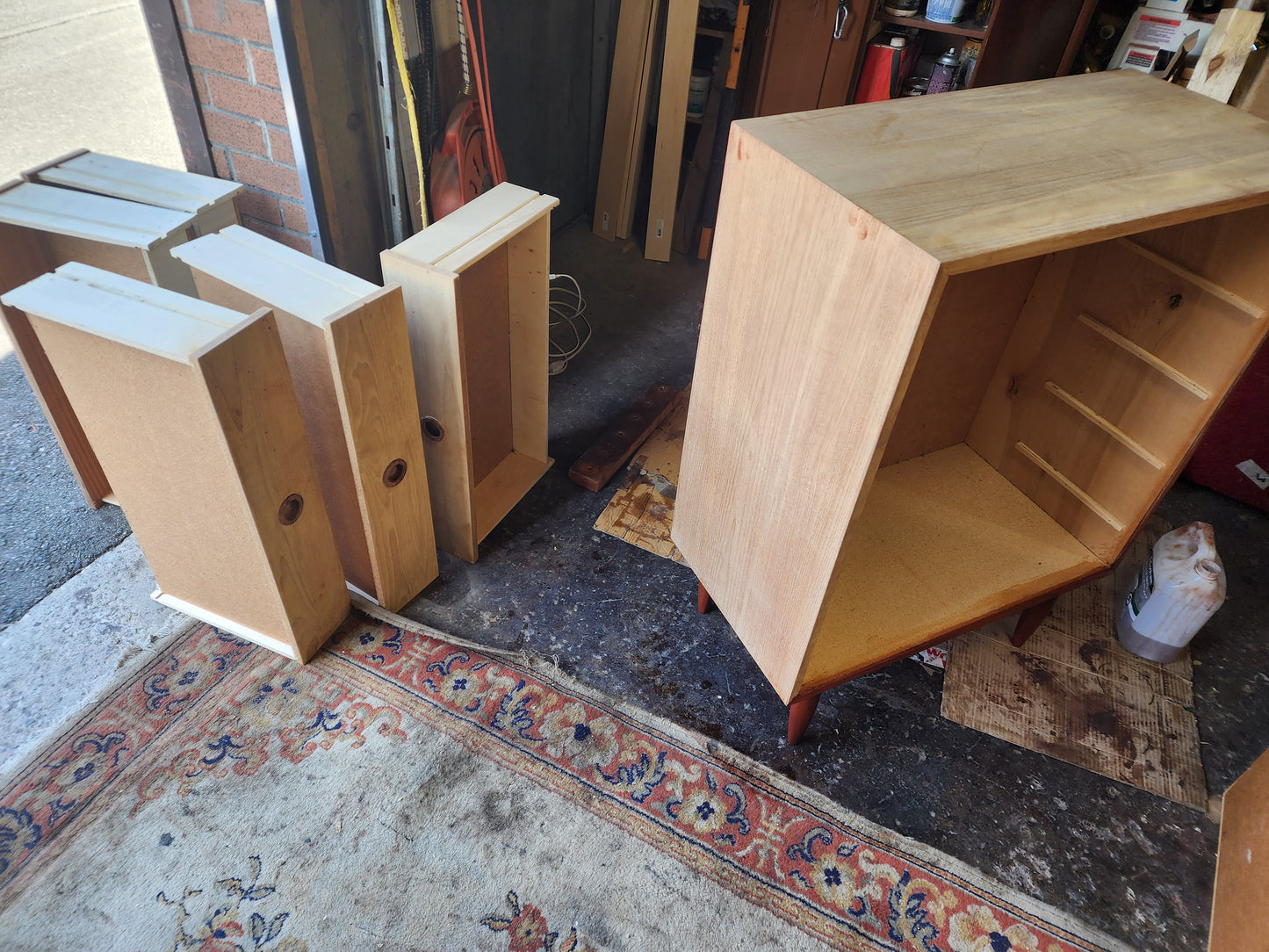 REFINISHED Mid Century Modern Teak Bedroom set (Queen Bed w Nightstands & 2 Dressers)