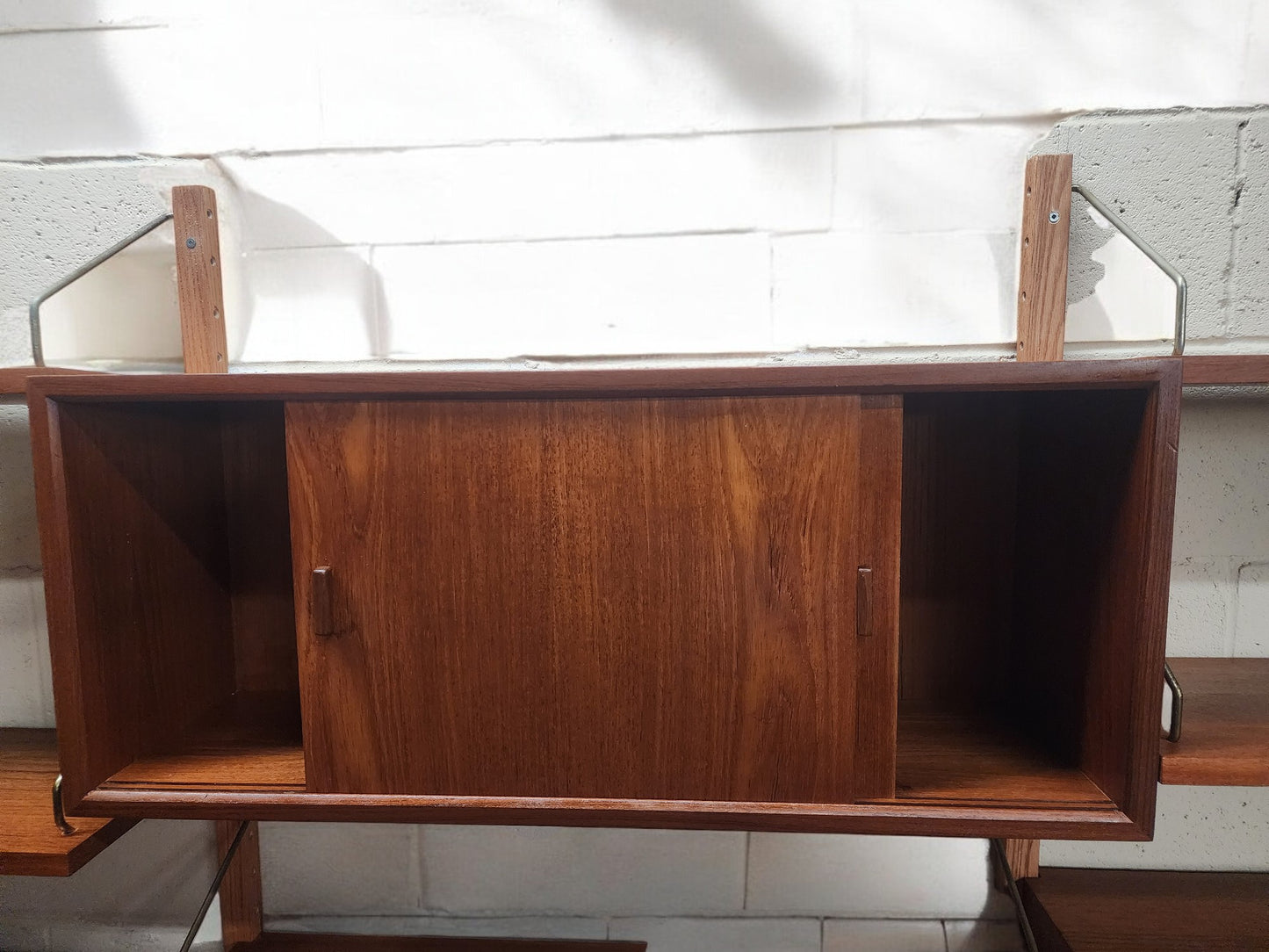 REFINISHED Danish MCM Teak Modular Wall Unit CADO by Poul Cadovius 3 sections