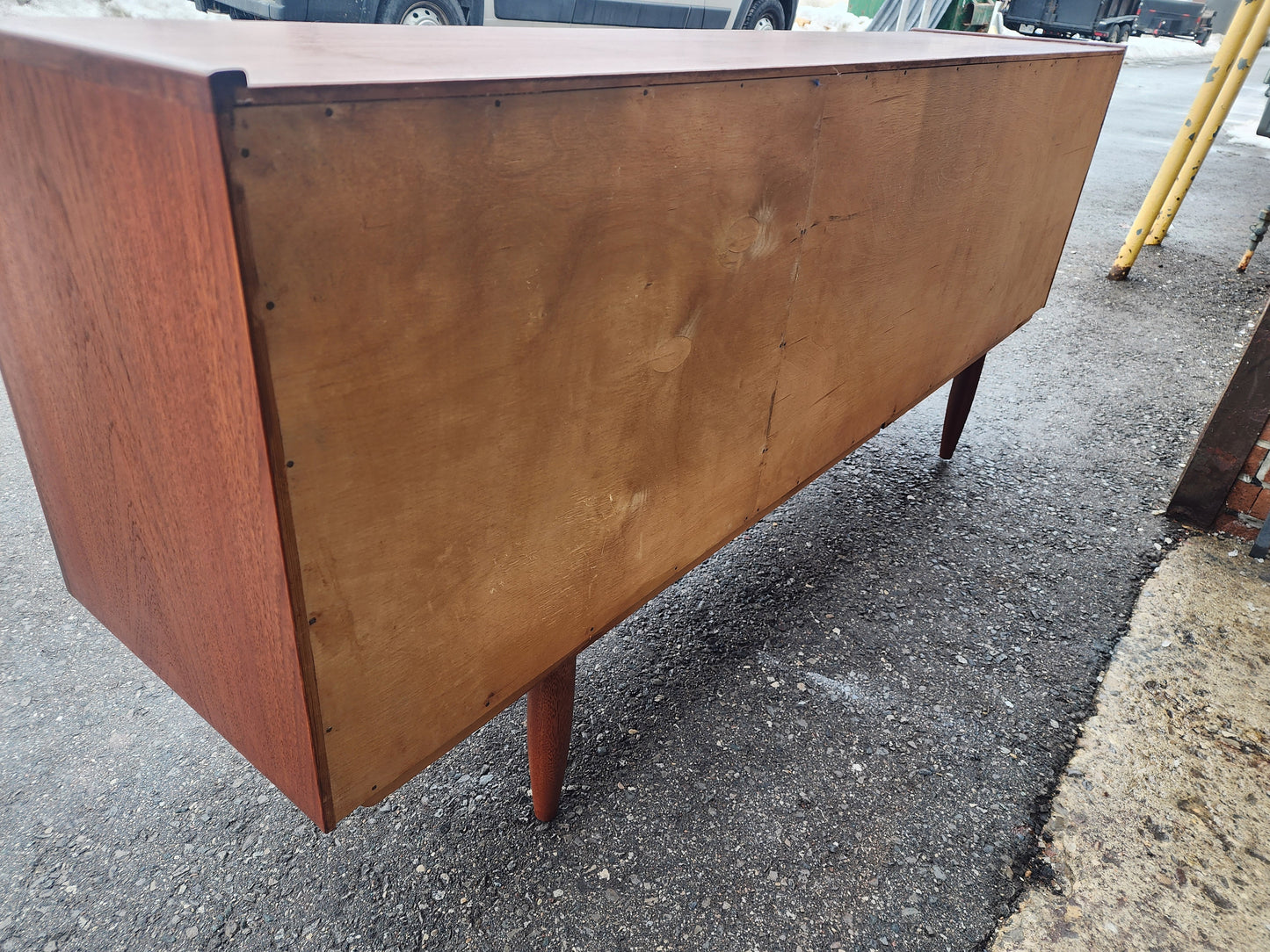 REFINISHED Danish Mid Century Modern Teak Sideboard by Dyrlund Narrow 71"