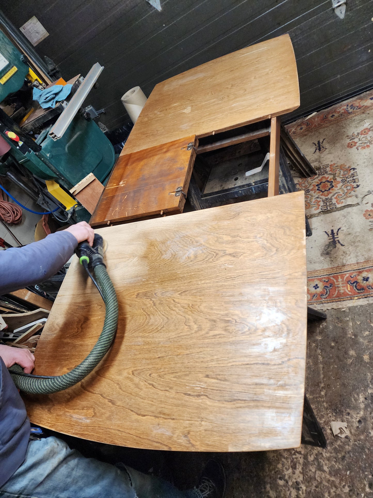 REFINISHED MCM Russell Spanner Dining Table & 6 REUPHOLSTERED Chairs