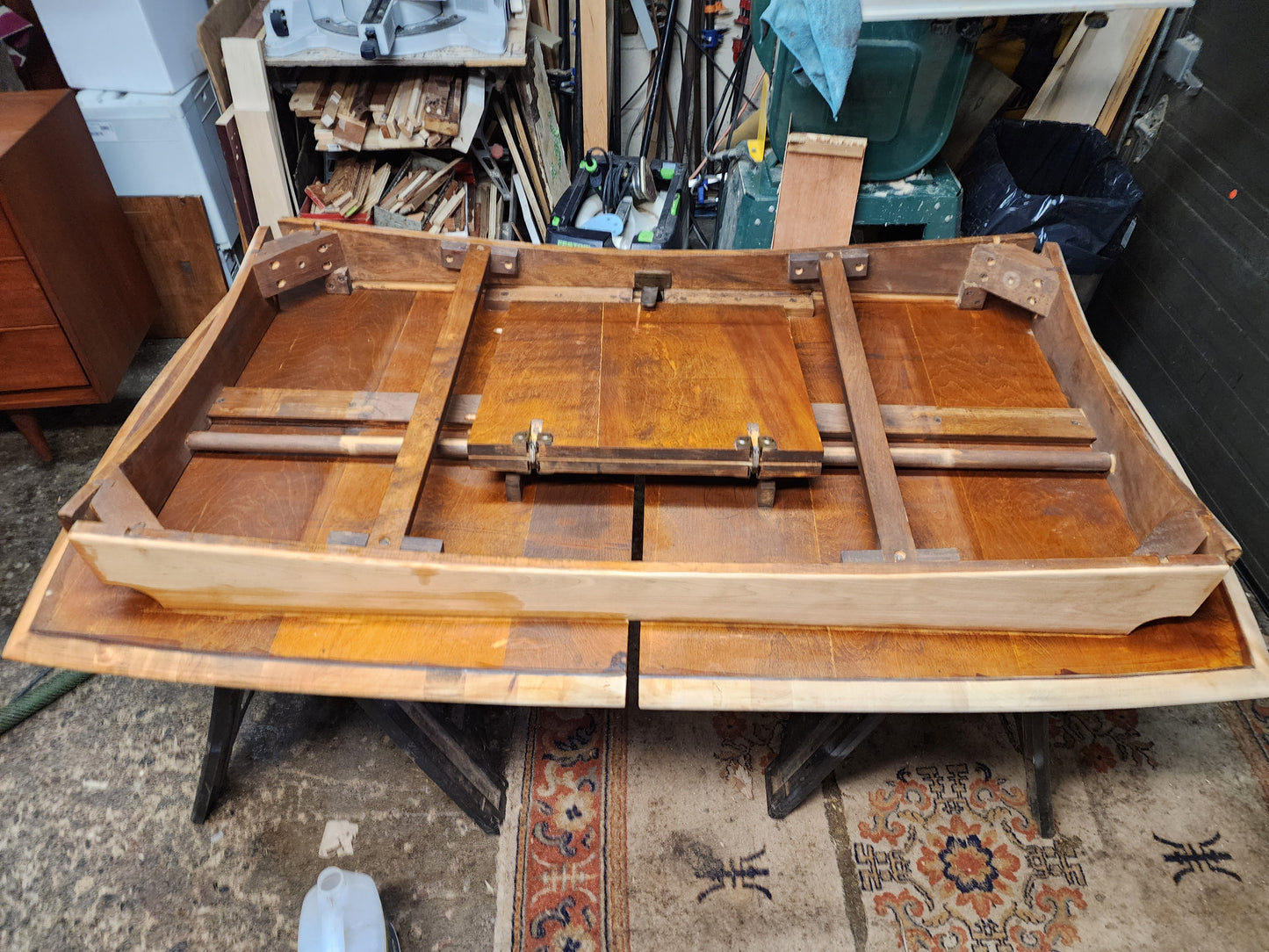 REFINISHED MCM Russell Spanner Dining Table & 6 REUPHOLSTERED Chairs