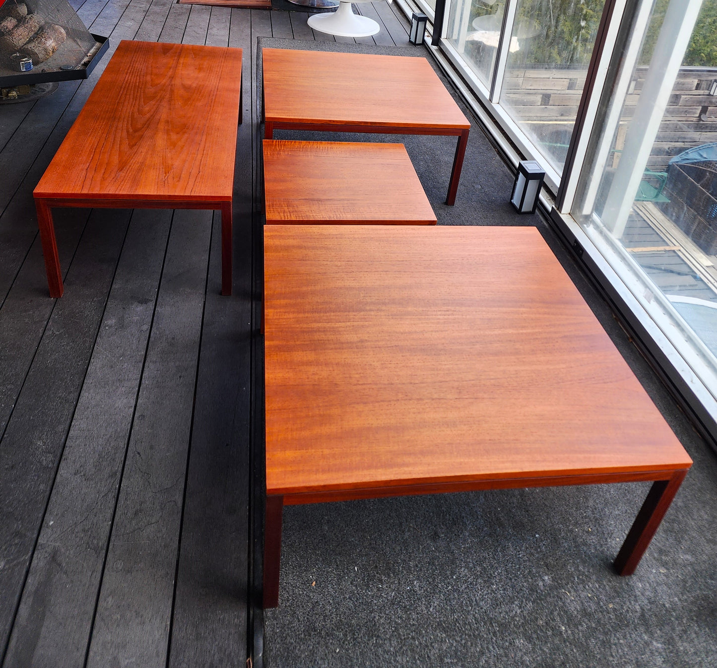 REFINISHED Mid Century Modern Teak Coffee Table Square by Reff (2 available)
