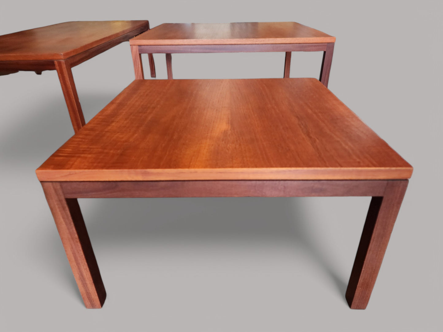 REFINISHED Mid Century Modern Teak Coffee Table Square by Reff (2 available)