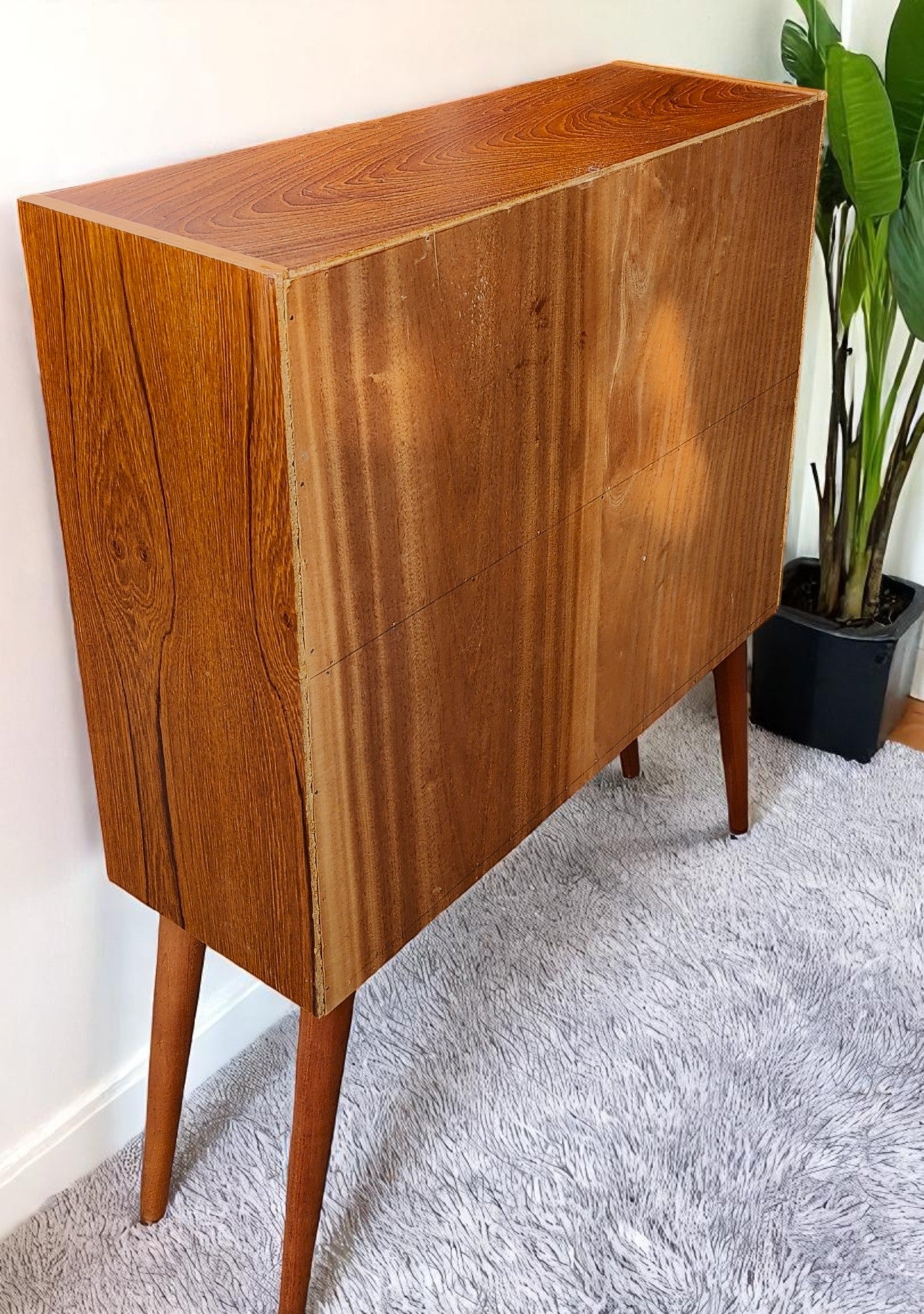 On Hold***RESTORED Mid Century Modern Teak Bookcase Display 31 5/8"
