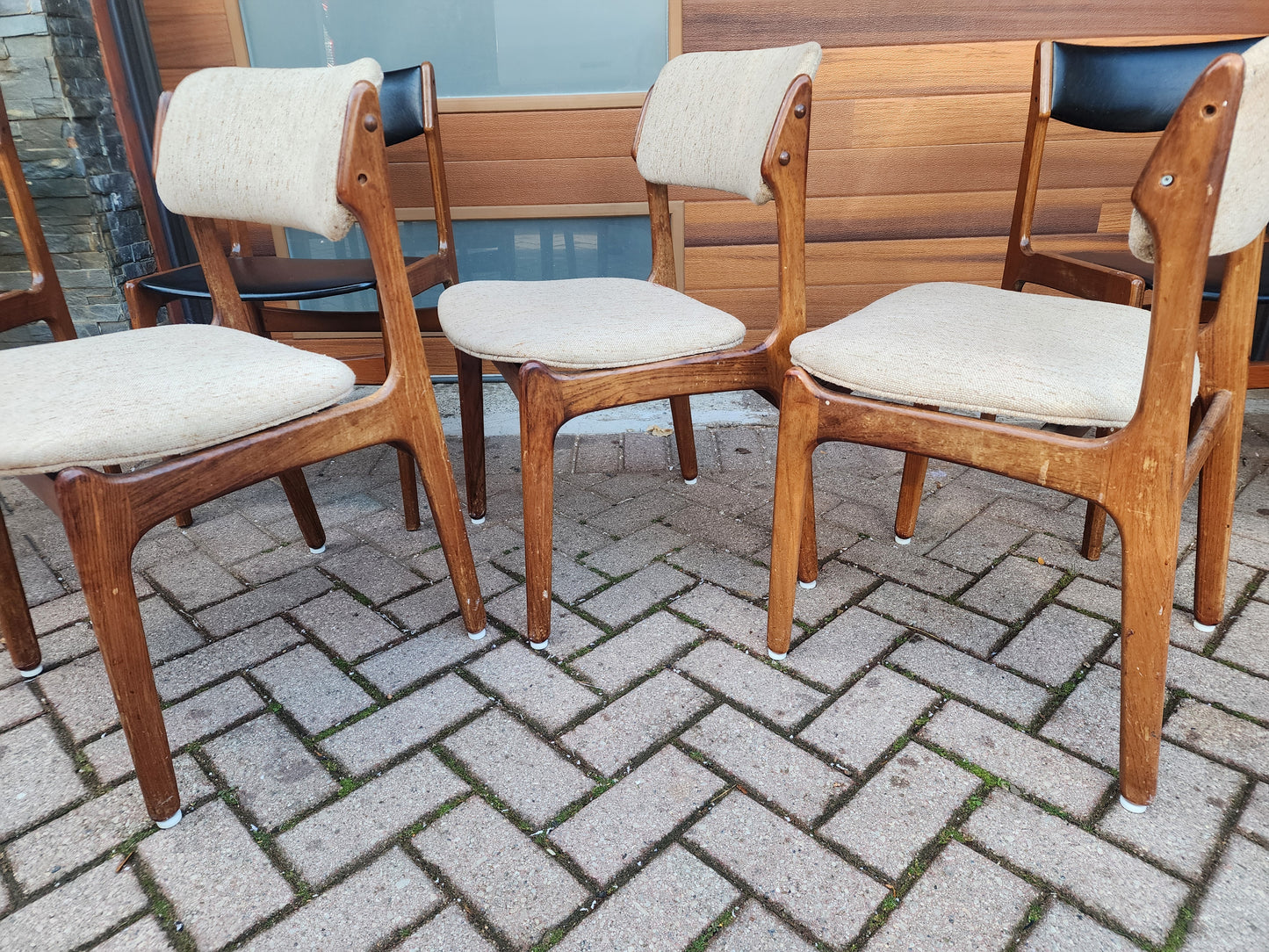 6 REFINISHED will be REUPHOLSTERED Danish MCM Rosewood Chairs by Erik Buch #49