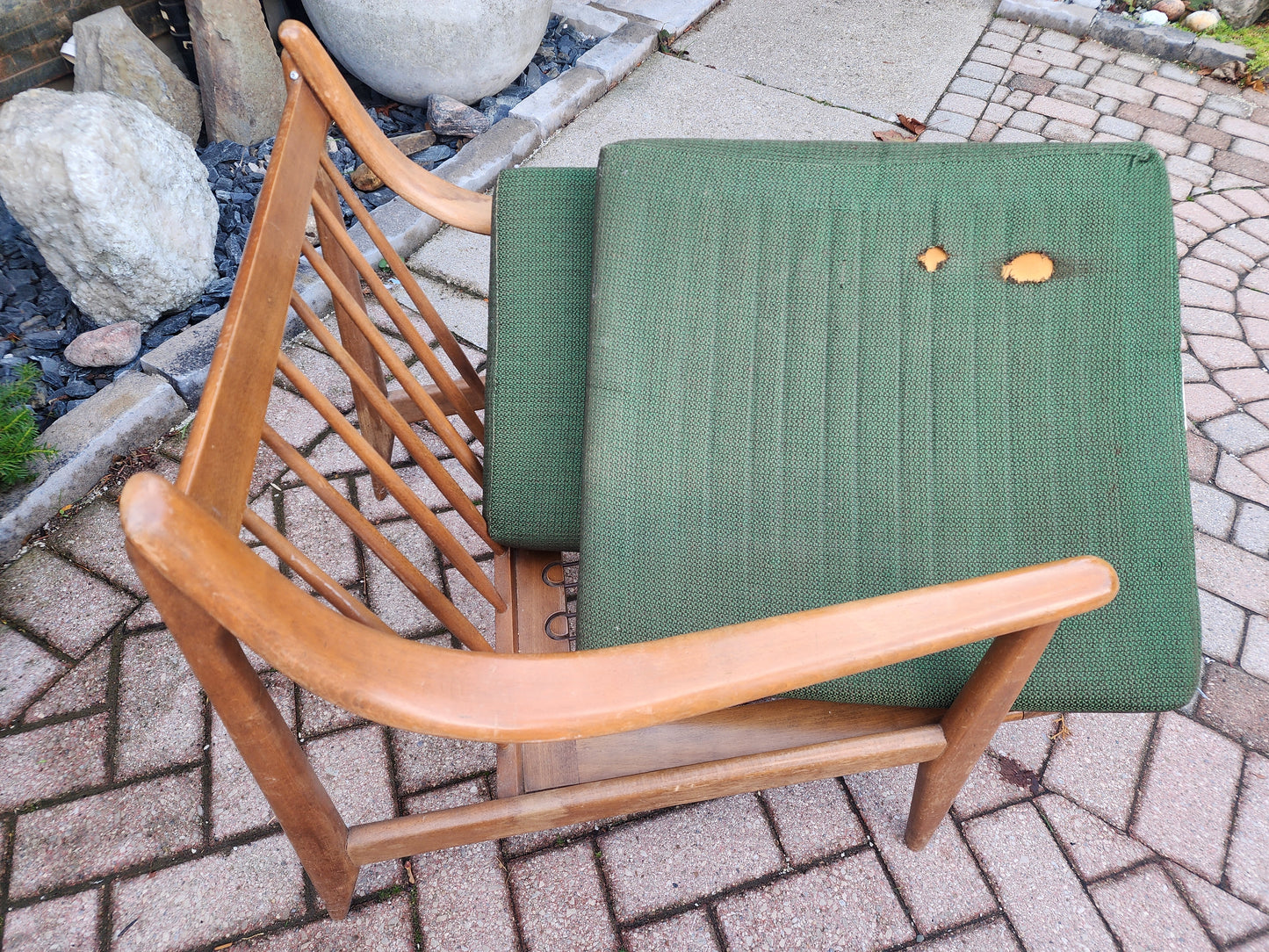 REFINISHED Italian Mid Century Modern Lounge Chair