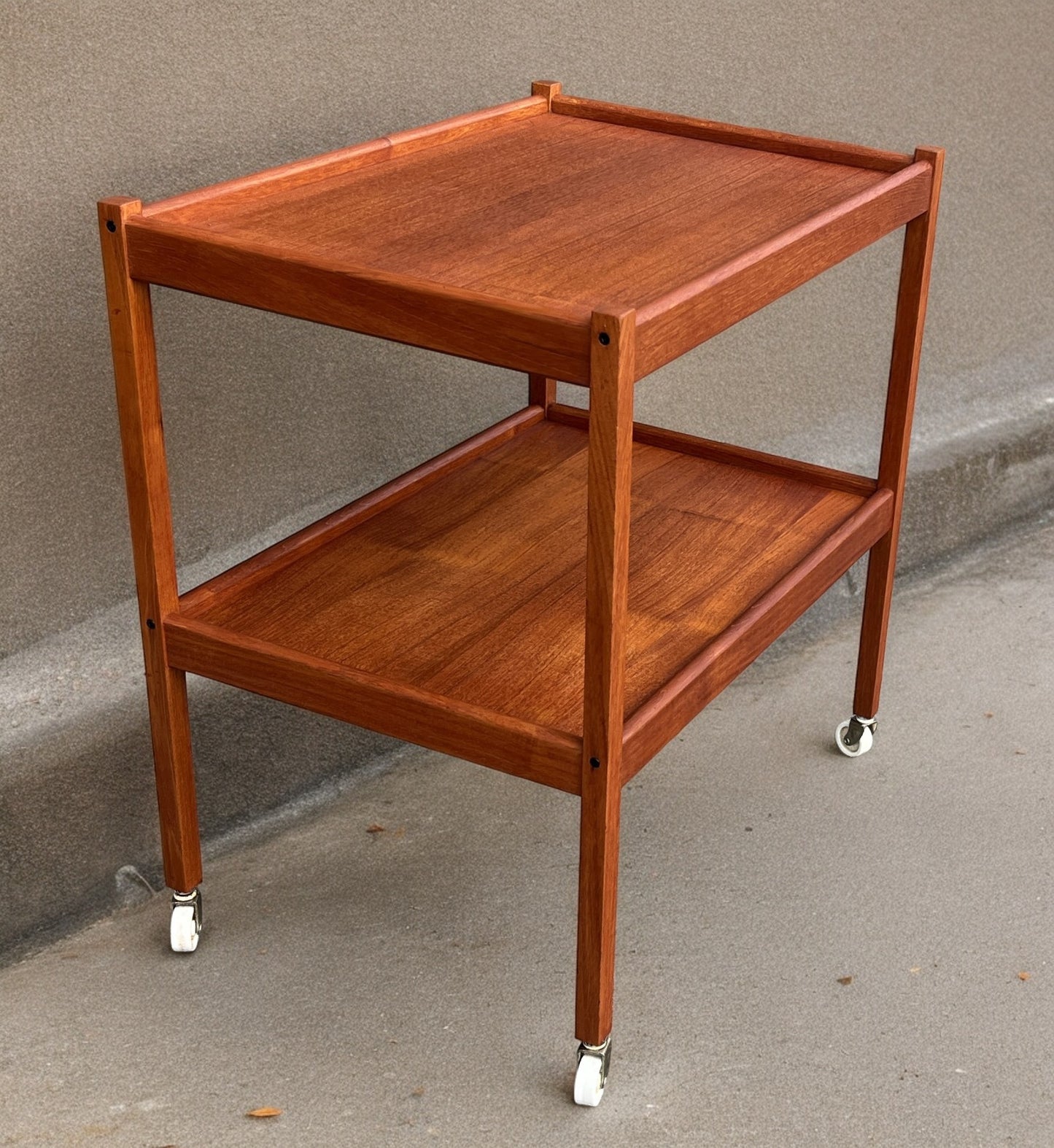 REFINISHED Mid Century Modern Teak Bar Cart