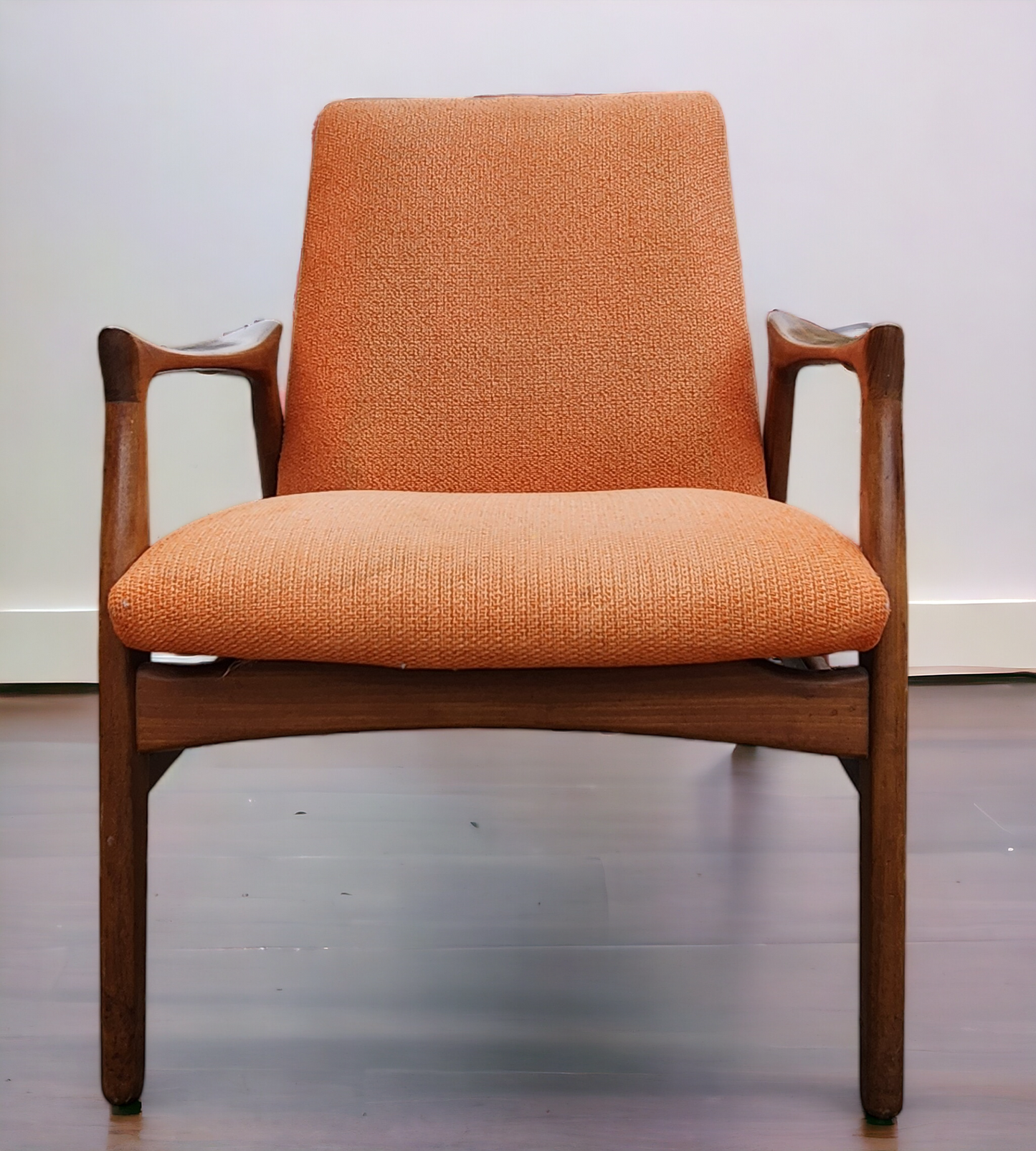 Will be REFINISHED REUPHOLSTERED Danish MCM Teak Sofa & Lounge Chair by Arne Hovmand-Olsen