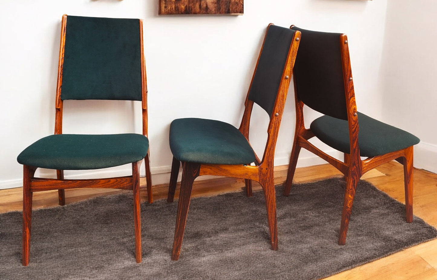 Choose Fabric! 6 RESTORED Danish Mid Century Modern Brazilian Rosewood Chairs