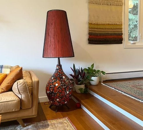 Set of Mid Century Modern floor & table lamps by Maurice Chalvignac