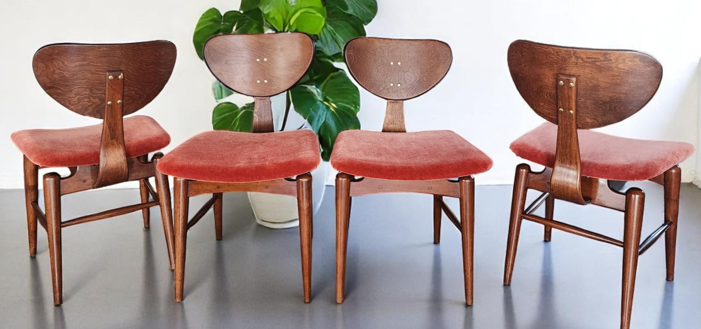REFINISHED MCM Russell Spanner Dining Table & 6 REUPHOLSTERED Chairs