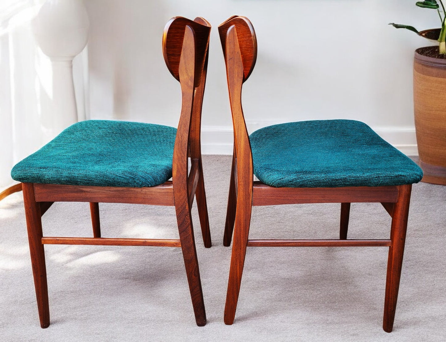 6 RESTORED Danish Mid Century Modern Teak Chairs
