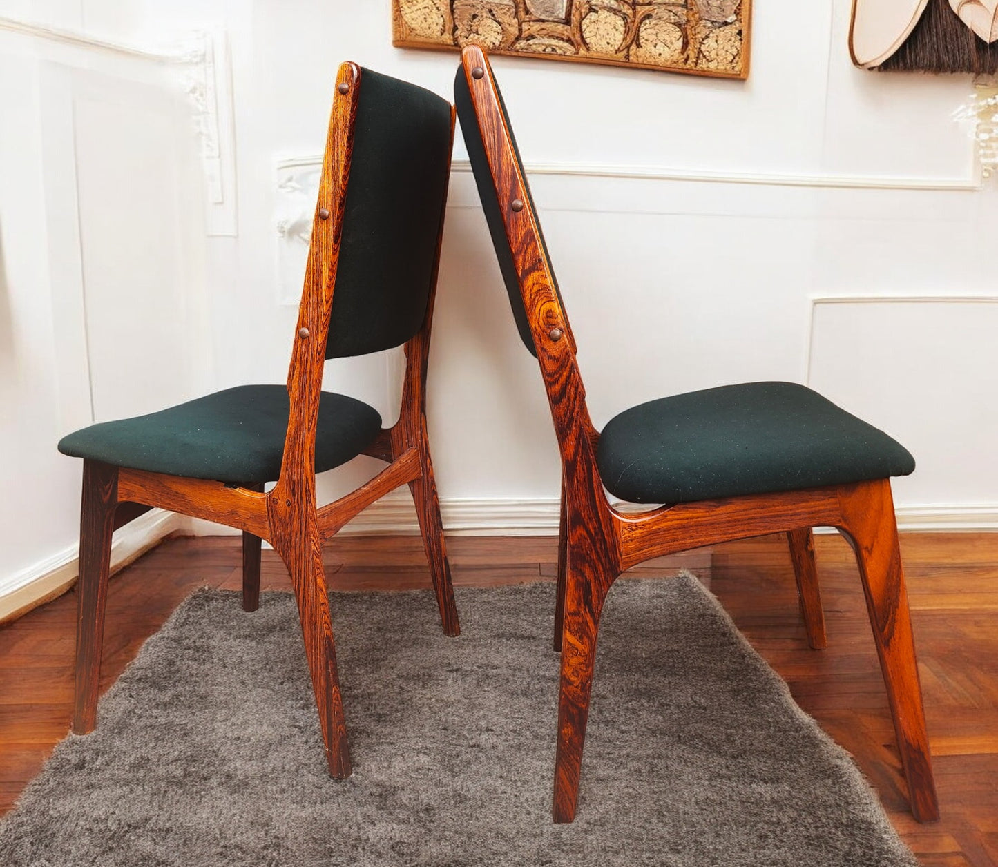 Choose Fabric! 6 RESTORED Danish Mid Century Modern Brazilian Rosewood Chairs