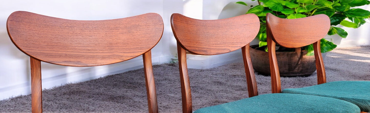 6 RESTORED Danish Mid Century Modern Teak Chairs