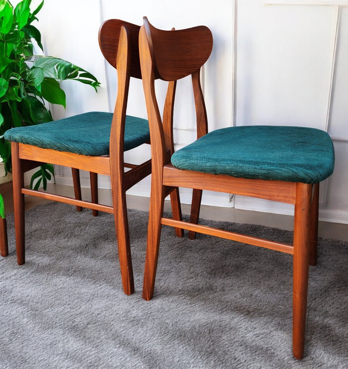 6 RESTORED Danish Mid Century Modern Teak Chairs