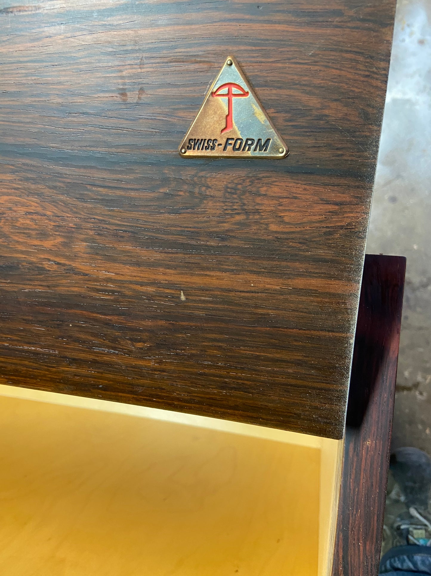 REFINISHED Mid Century Modern Rosewood Bed Double by Swiss Form