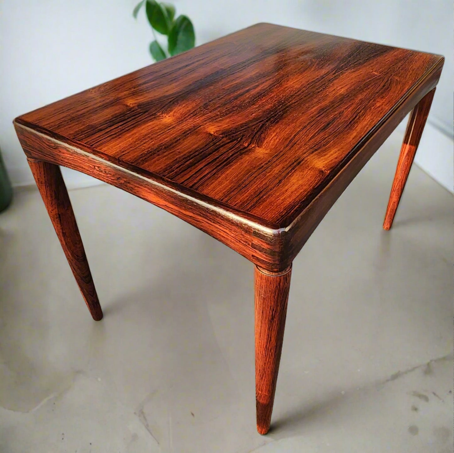 REFINISHED Danish Mid Century Modern Rosewood Coffee or Accent Table by H.W. Klein for Bramin