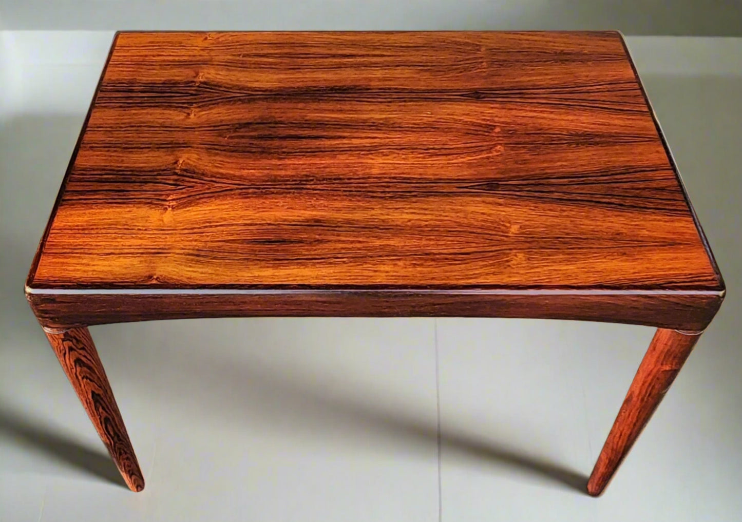 REFINISHED Danish Mid Century Modern Rosewood Coffee or Accent Table by H.W. Klein for Bramin