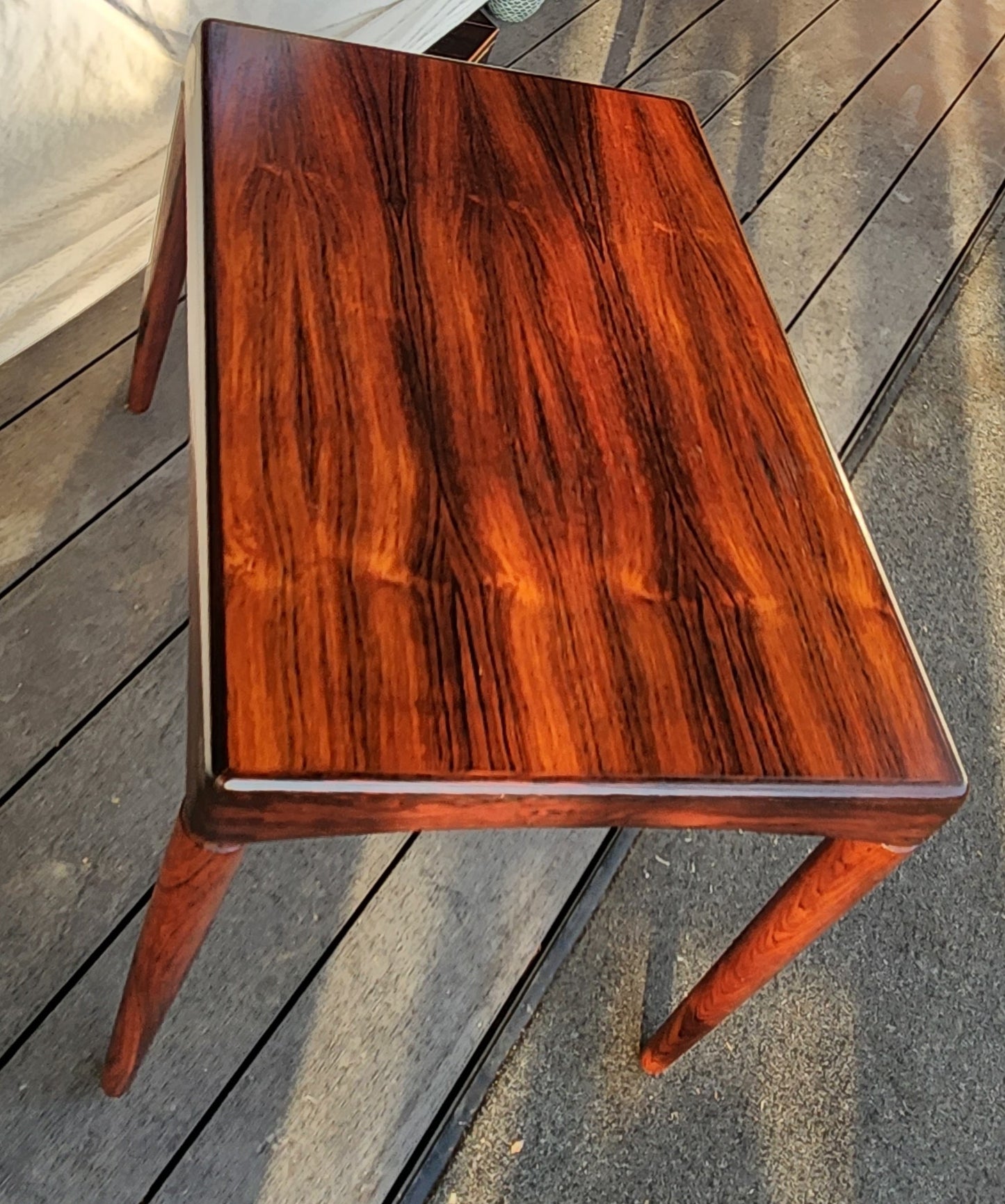 REFINISHED Danish Mid Century Modern Rosewood Coffee or Accent Table by H.W. Klein for Bramin
