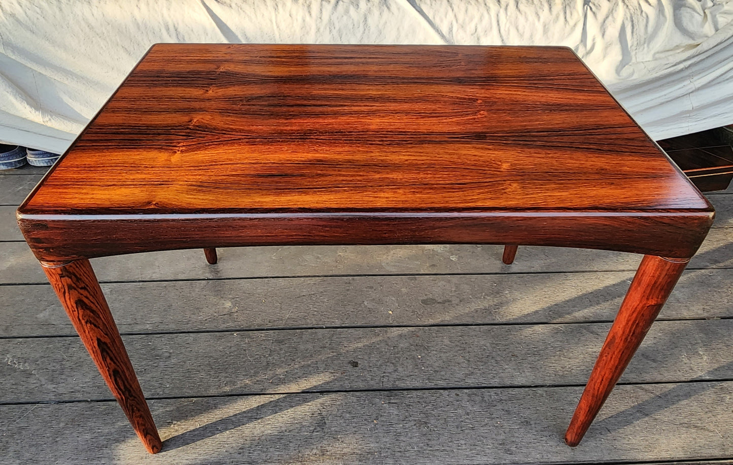 REFINISHED Danish Mid Century Modern Rosewood Coffee or Accent Table by H.W. Klein for Bramin