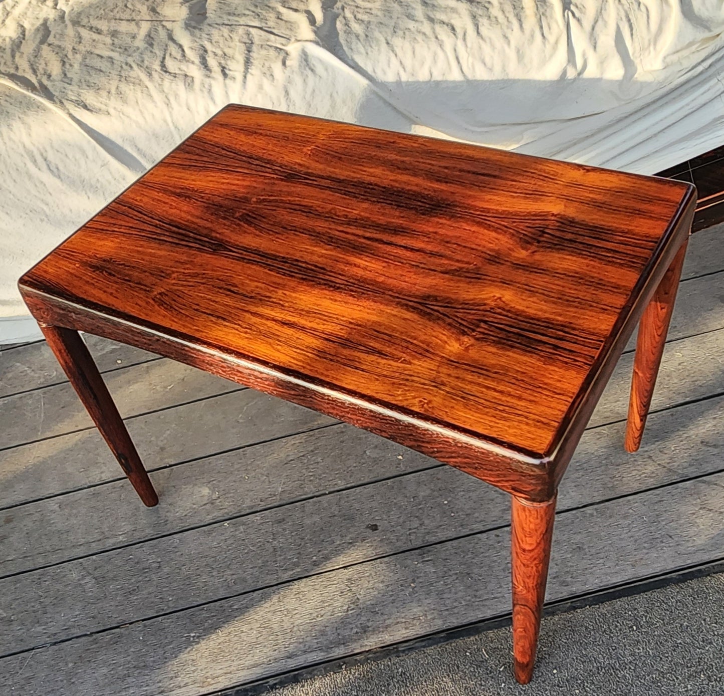 REFINISHED Danish Mid Century Modern Rosewood Coffee or Accent Table by H.W. Klein for Bramin