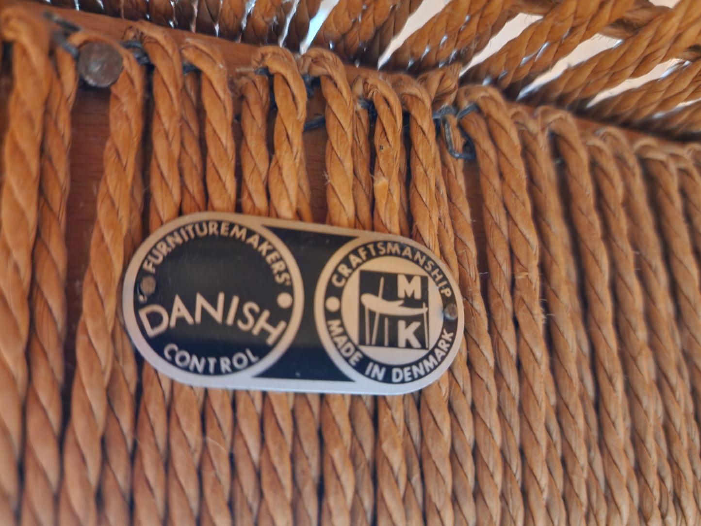 6 RESTORED Danish Mid Century Modern Teak & Papercord Chairs by A.H. Olsen for M.Kold