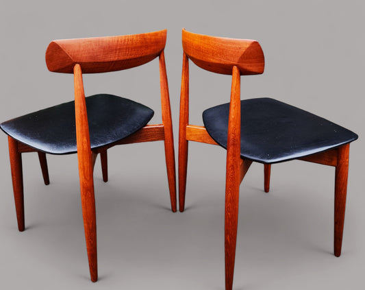 6 REFINISHED Danish MCM Teak Chairs by H.W. Klein for Bramin, REUPHOLSTERED