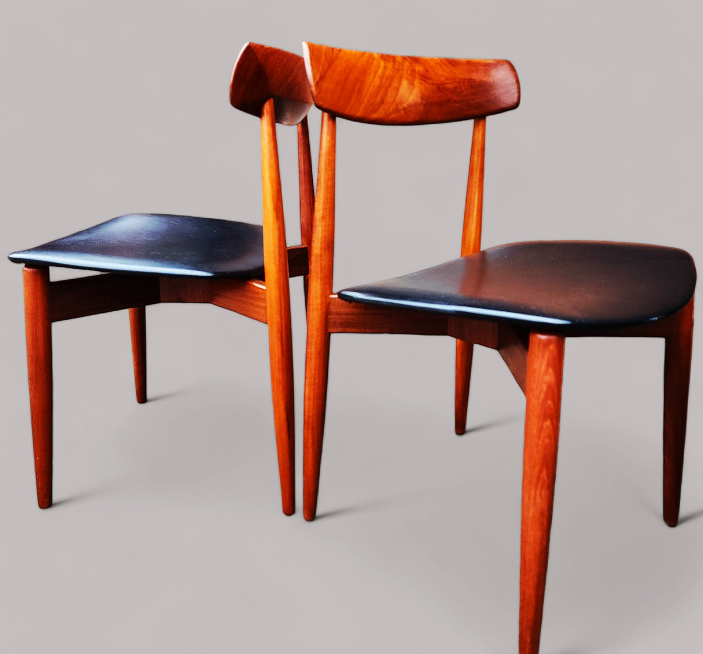 6 REFINISHED Danish MCM Teak Chairs by H.W. Klein for Bramin, REUPHOLSTERED