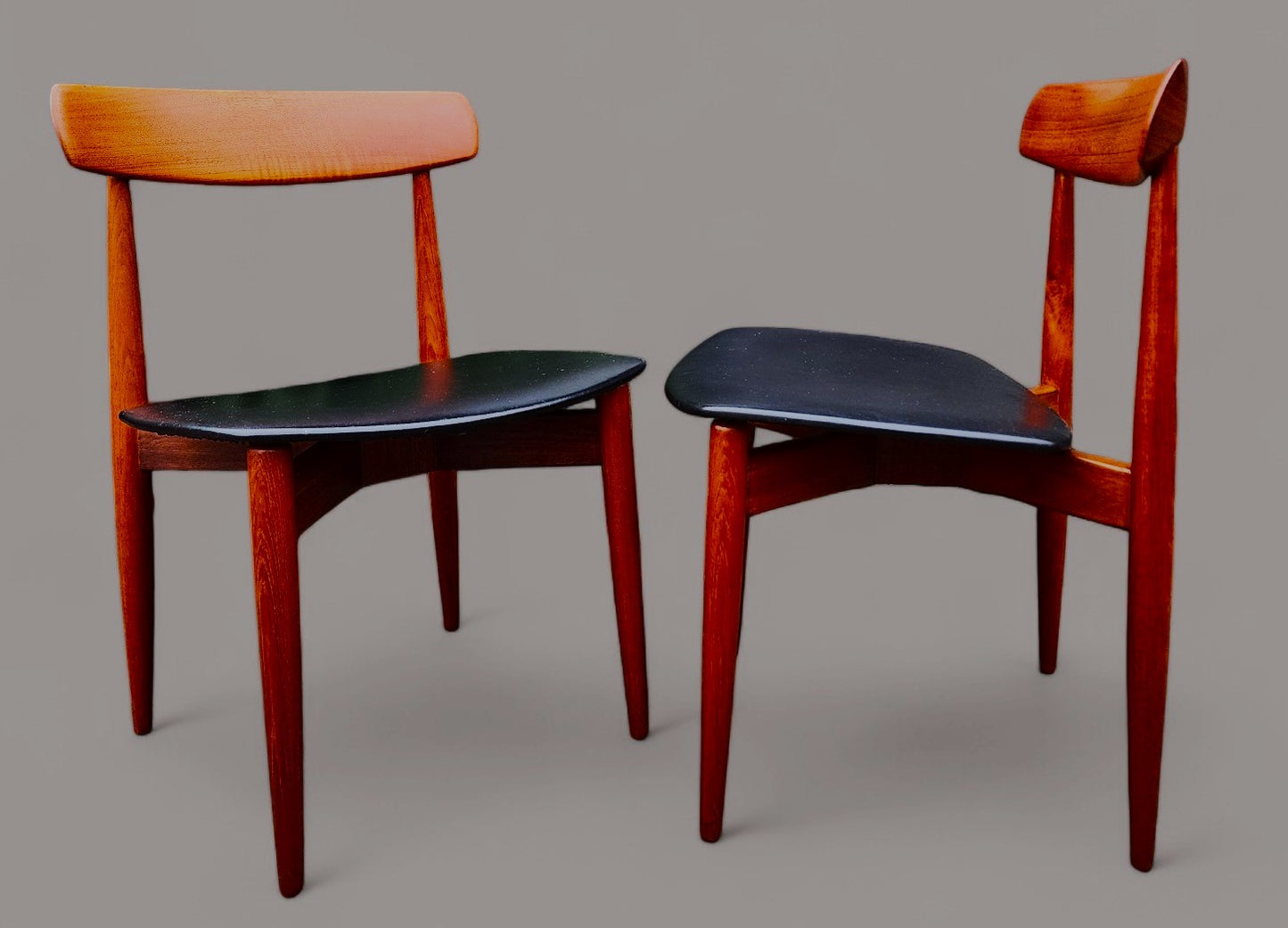 6 REFINISHED Danish MCM Teak Chairs by H.W. Klein for Bramin, REUPHOLSTERED