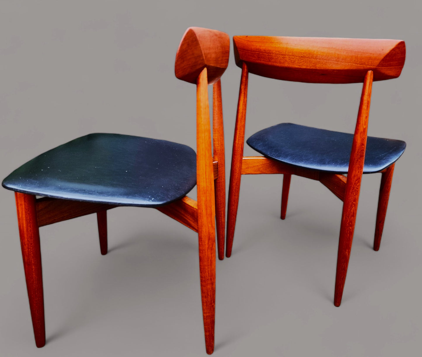 6 REFINISHED Danish MCM Teak Chairs by H.W. Klein for Bramin, REUPHOLSTERED