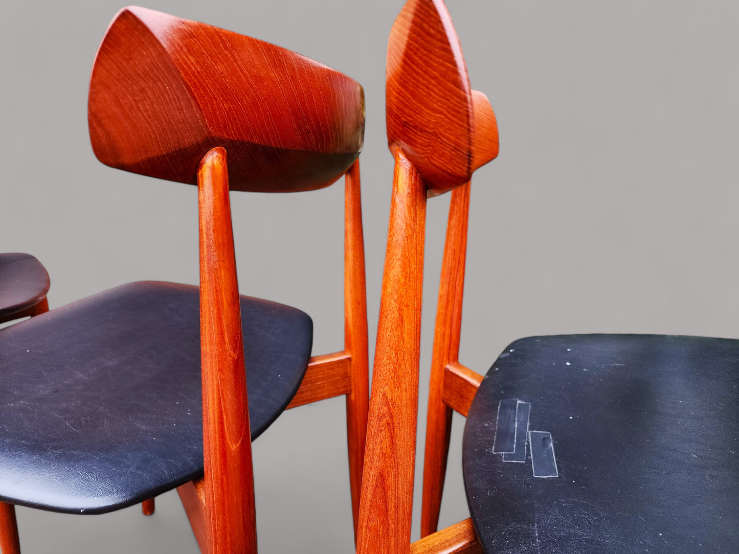 6 REFINISHED Danish MCM Teak Chairs by H.W. Klein for Bramin, REUPHOLSTERED