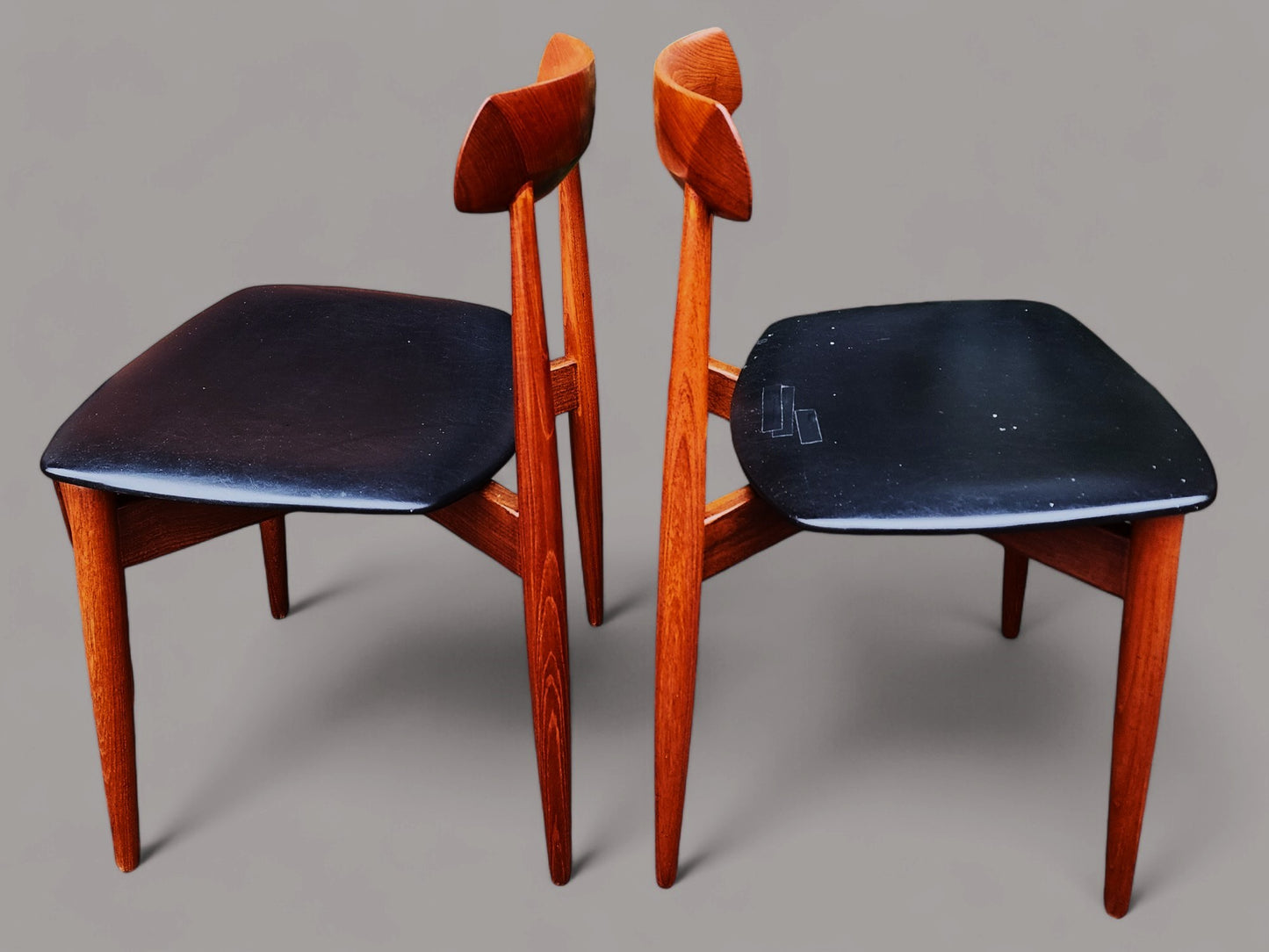6 REFINISHED Danish MCM Teak Chairs by H.W. Klein for Bramin, REUPHOLSTERED