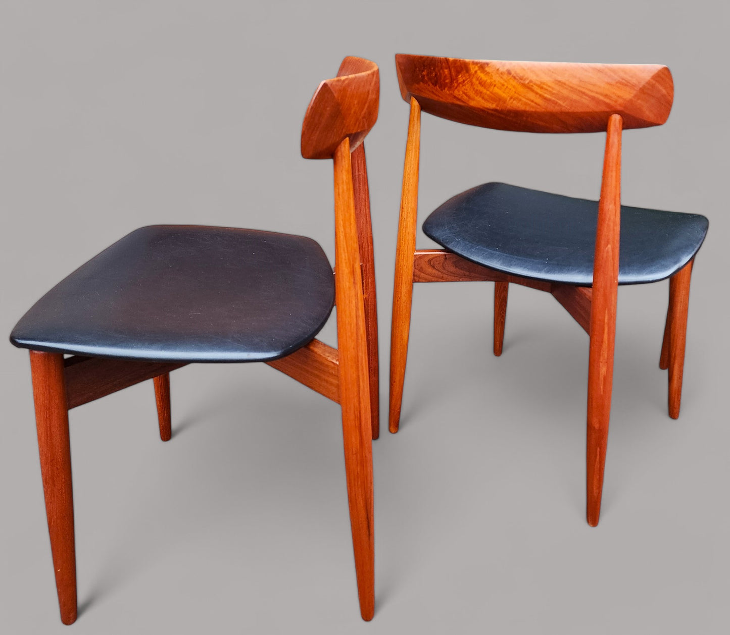 6 REFINISHED Danish MCM Teak Chairs by H.W. Klein for Bramin, REUPHOLSTERED