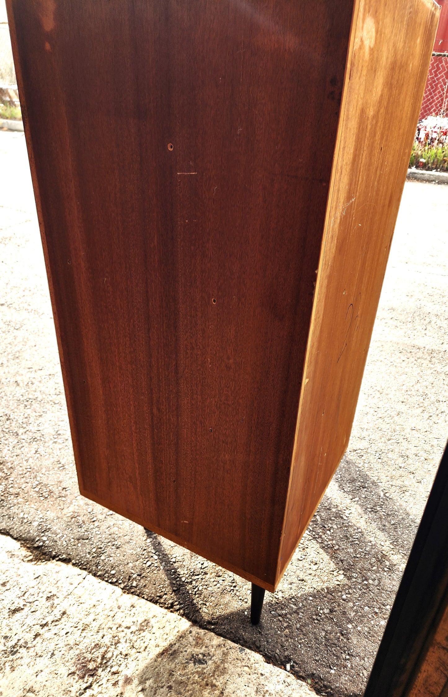 RESTORED Danish Mid Century Modern Rosewood Corner Cabinet