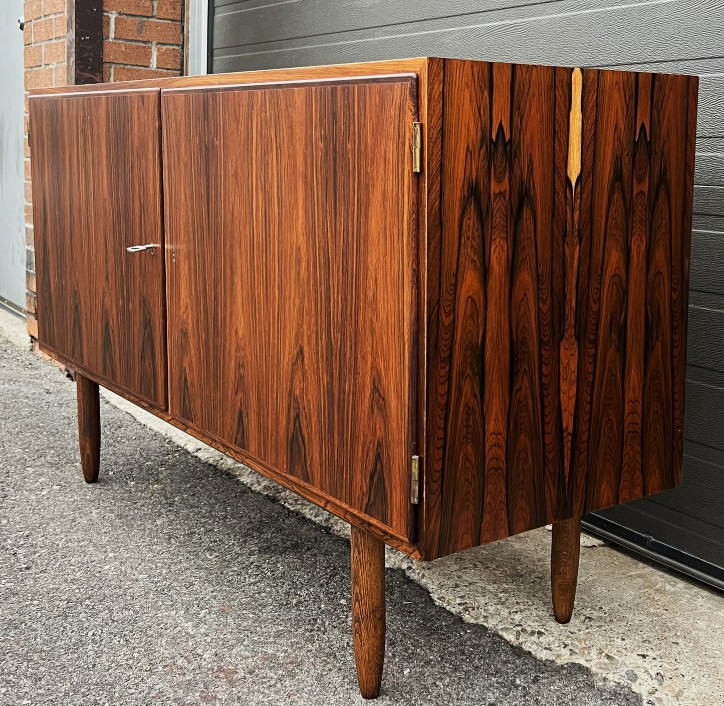 RESTORED Danish MCM Brazilian Rosewood Credenza by Poul Hundevad, 54"
