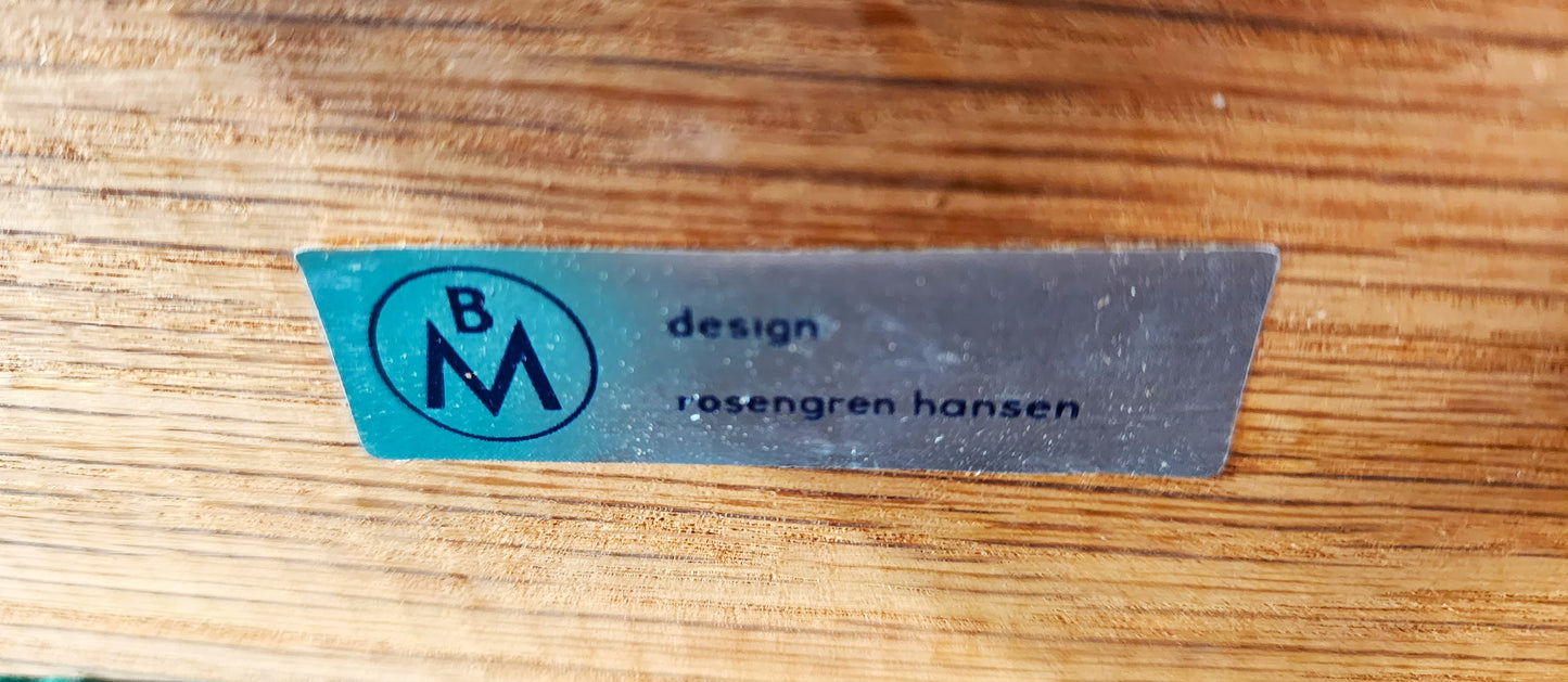 REFINISHED Danish MCM Rosewood Table Round w 2 Leaves by H.Rosengren Hansen 47"- 86"
