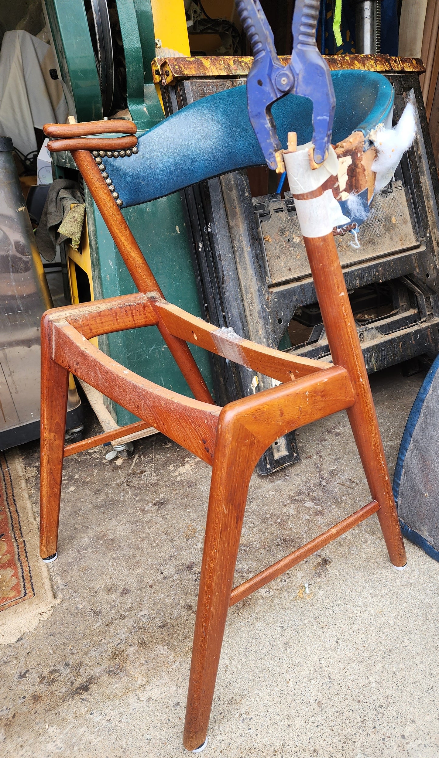 REFINISHED REUPHOLSTERED MCM Teak Armchair by Kai Kristiansen for Korup Stolefabrik, 3 available