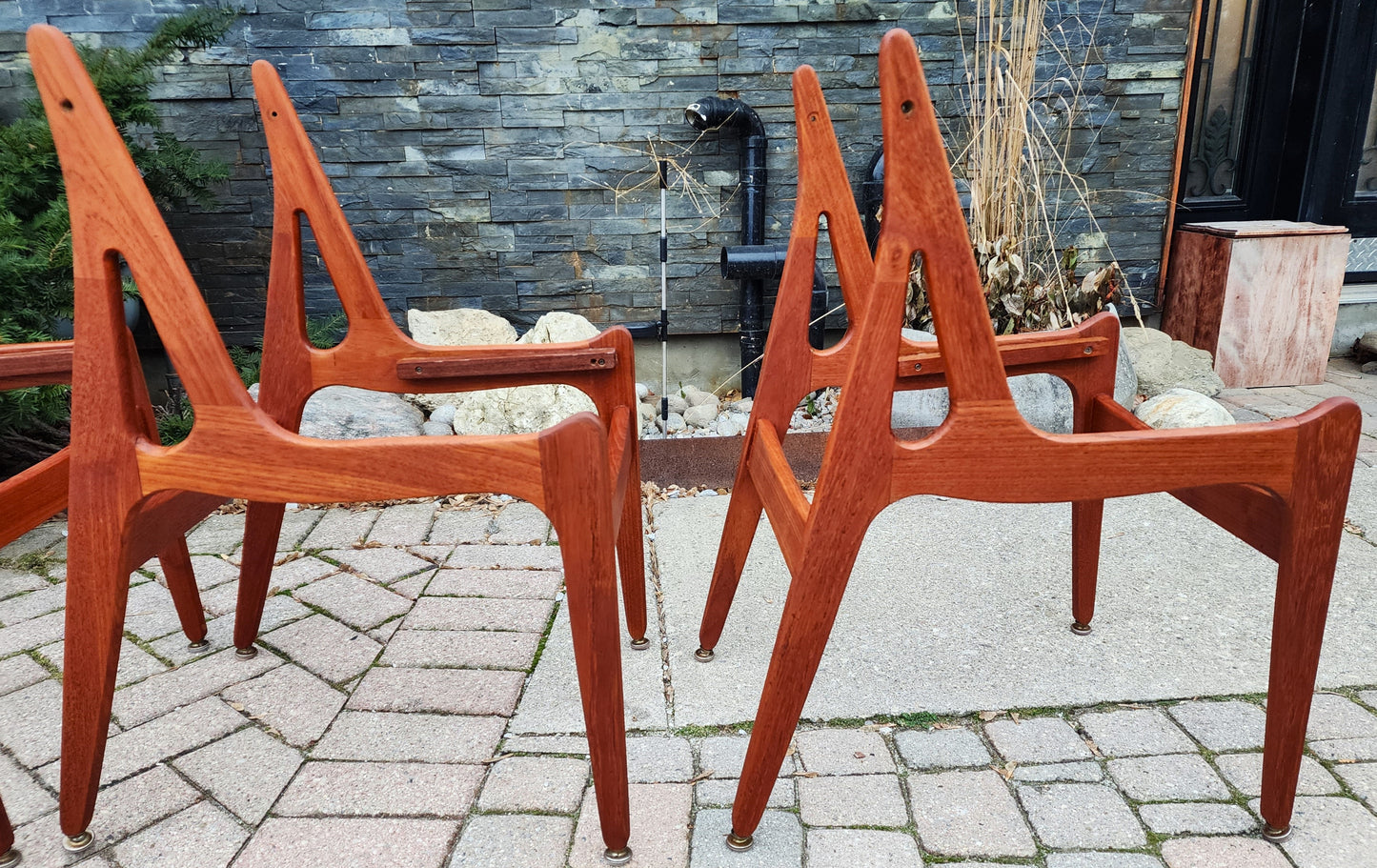 Choose Fabric***REFINISHED Danish Mid Century Modern Teak Chairs Swivel-Back by Arne Vodder